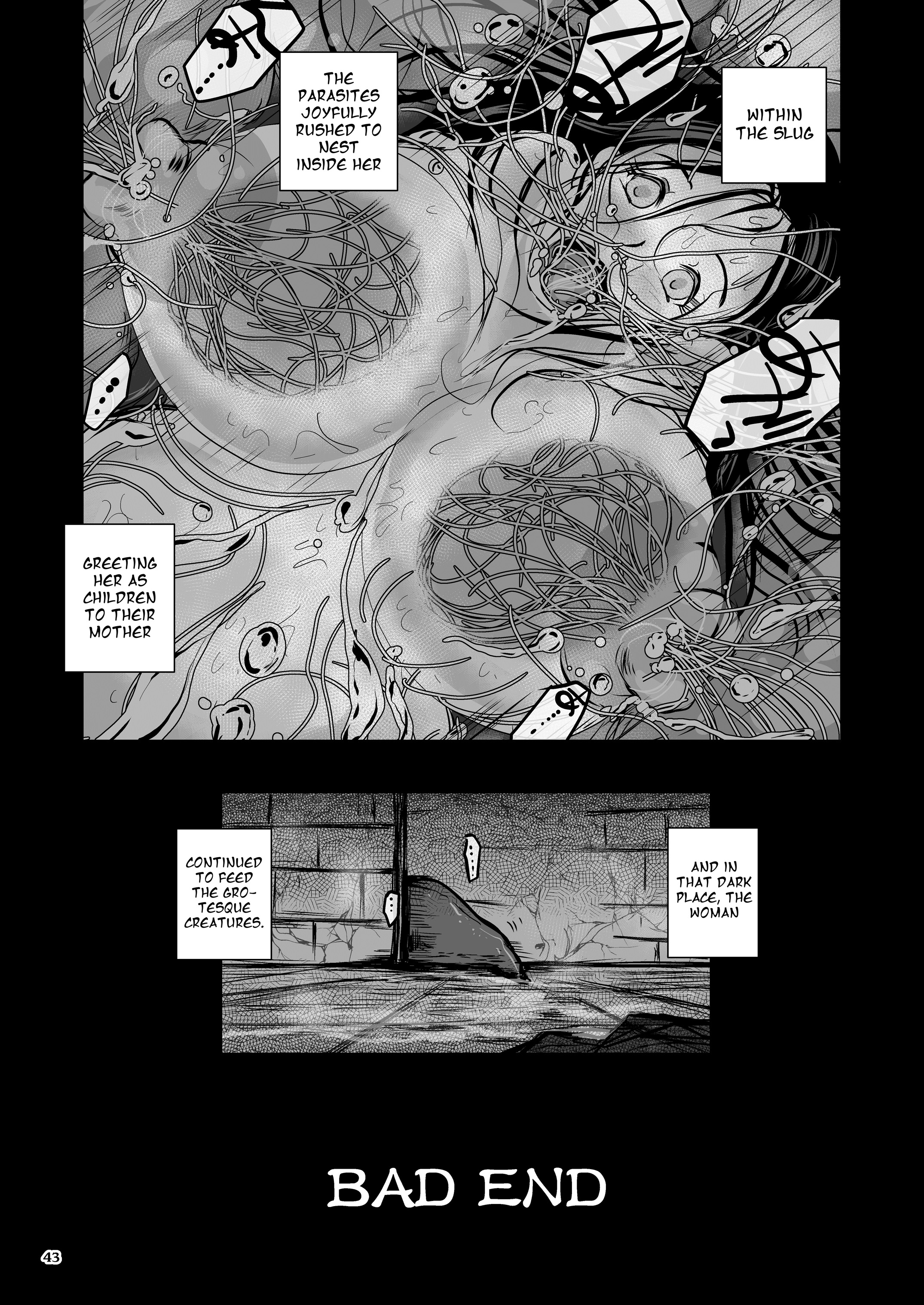 [Erotic Fantasy Larvaturs (Takaishi Fuu)] Oonamekuji to Kurokami no Mahoutsukai - Parasitized Giant Slugs V.S. Sorceress of the Black Hair as Aura [English] [Mant] [Digital] page 43 full