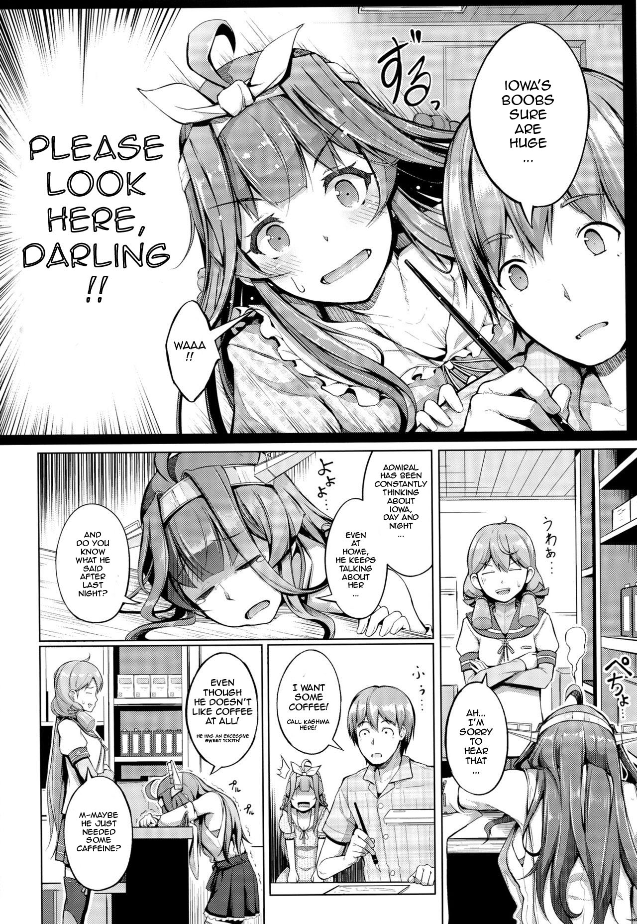 (C90) [Gessyu (Chouzetsu Bishoujo mine)] Kocchi Muite Darling!! (Kantai Collection -KanColle-) [English] [KongouDesu Translations] page 3 full