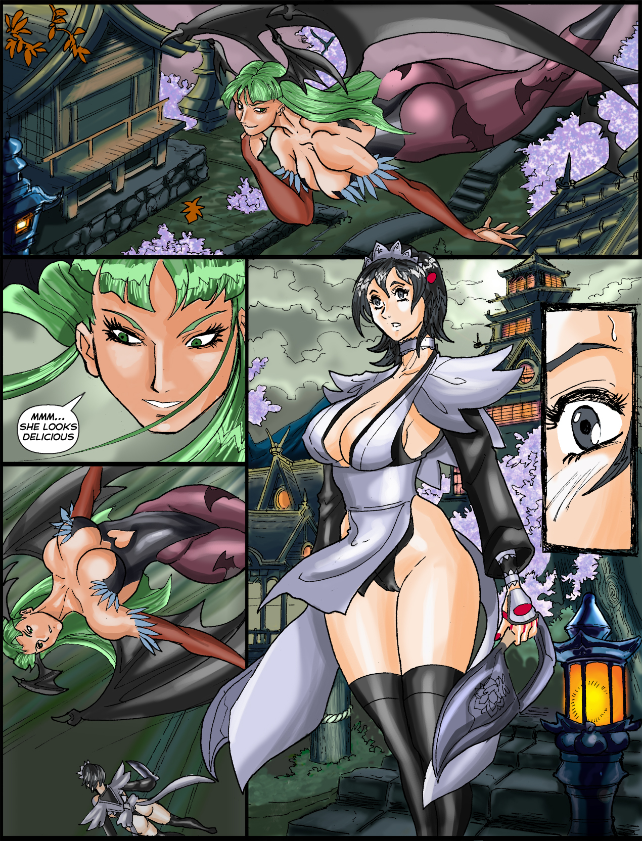 [Harry7mason] Midnight Pleasure (Vampire Savior, Samurai Spirits) page 1 full