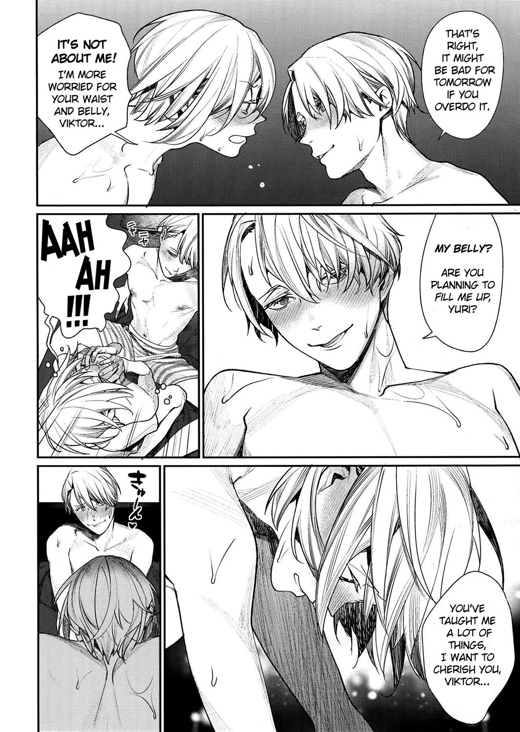 (Hyousou Strast Banquet) [Yakiniku Teishoku (Megumi)] Kiss no Tsugi (Yuri!!! on ICE) [English] [blanket] page 3 full