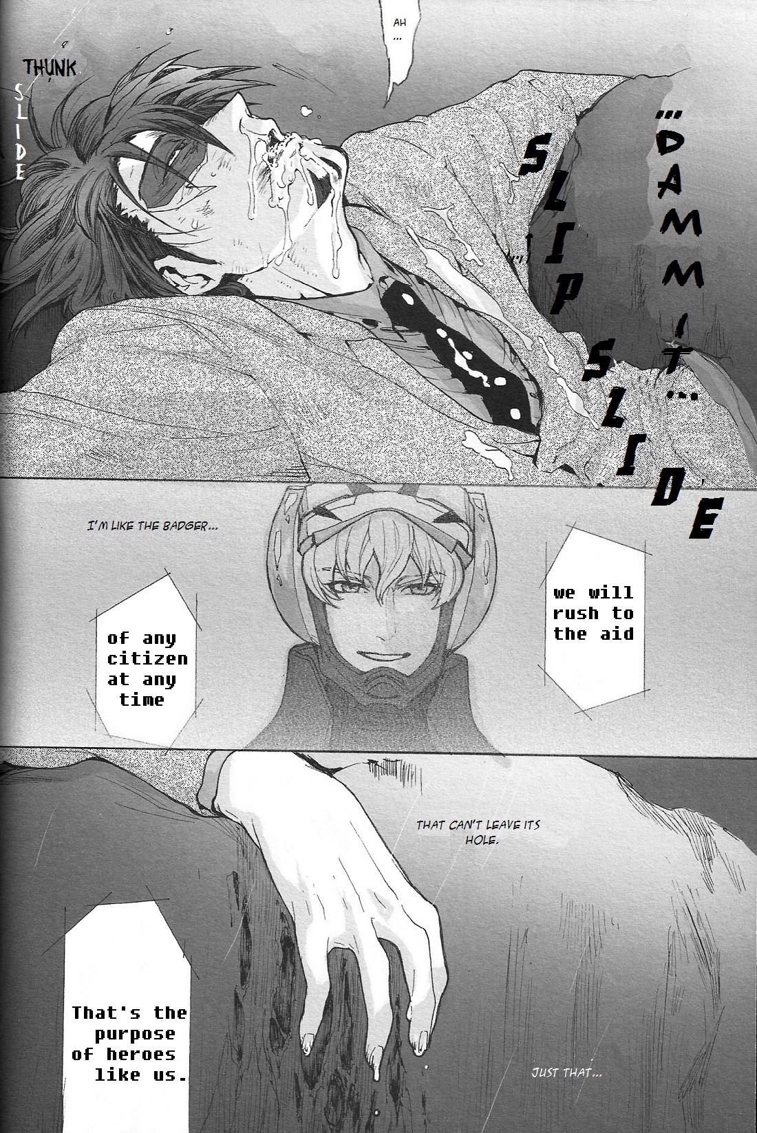 (C82) [UNKY (Unko Yoshida)] ONE HUNDRED SLAPPING (speechless) (Tiger & Bunny) [English] [Leon + Amyused] page 63 full