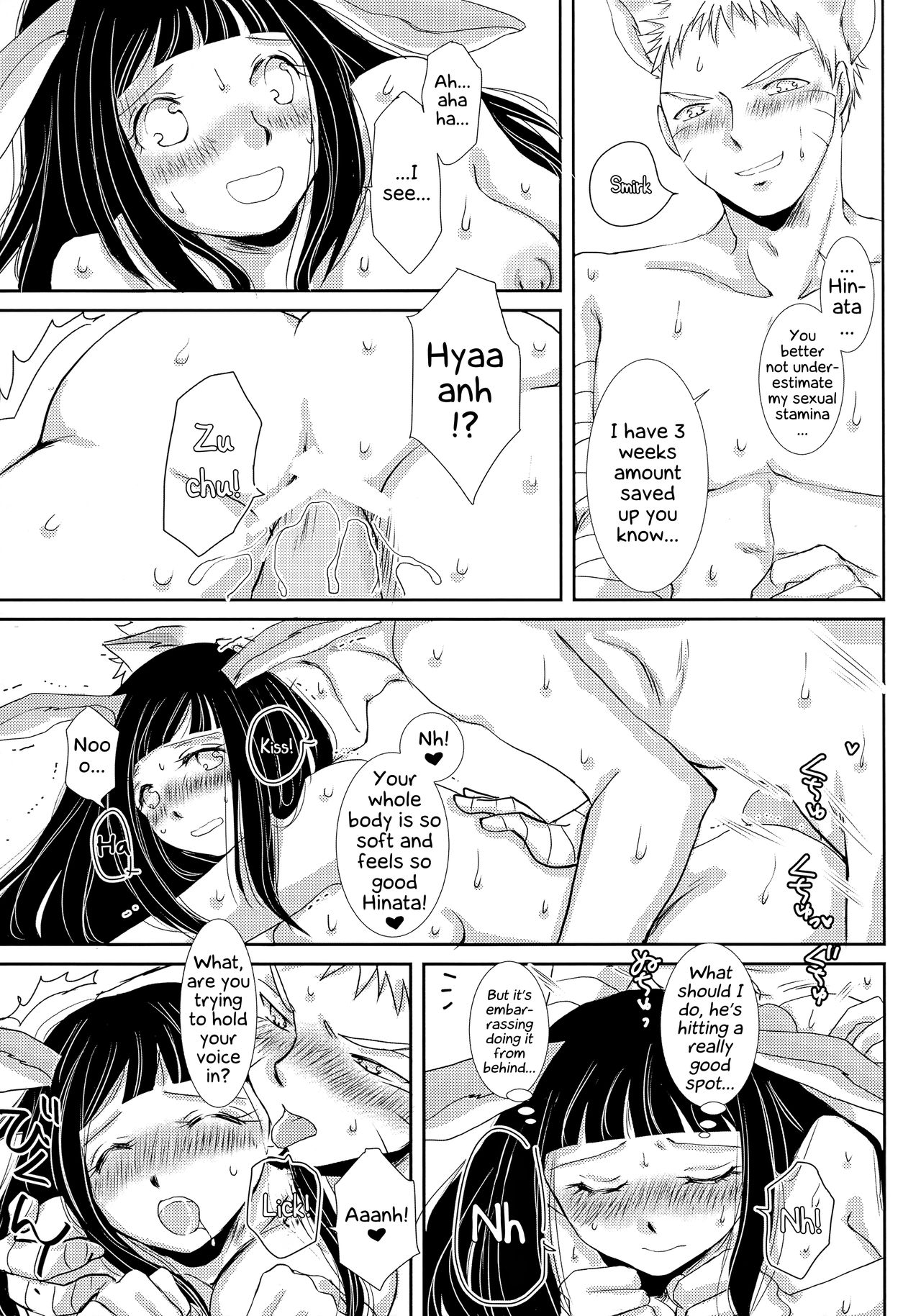 (Zennin Shuuketsu 3) [Utamaru Honpo (Uta)] Momoiro Usagi to Hara Peko Kitsune (Naruto) [English] [EHCOVE] page 23 full