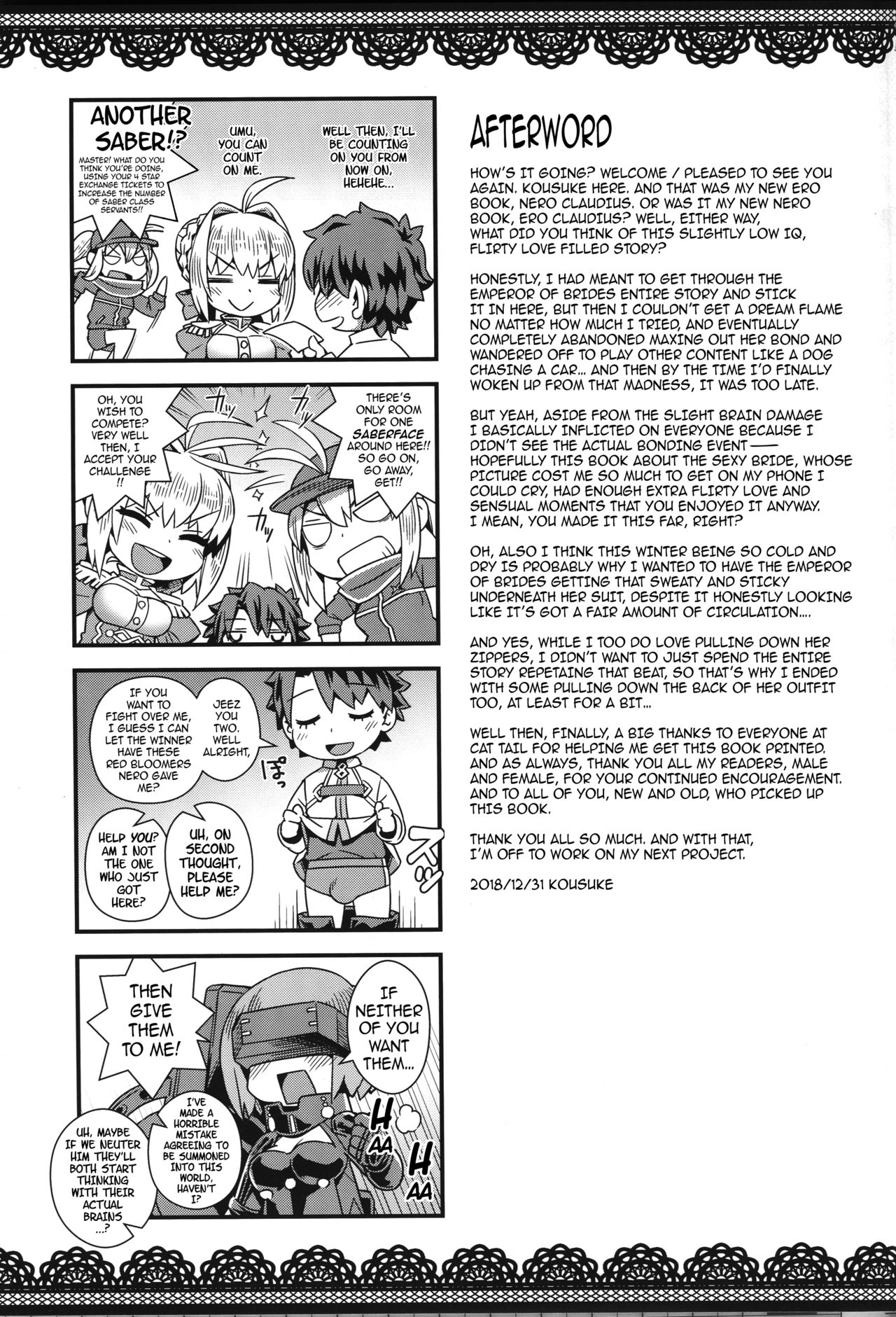 (C95) [Mesuman Teikoku (Kousuke)] Icha Love Ero Claudius | Flirty Frisky Sexy Claudius (Fate/Grand Order) [English] {darknight} page 24 full