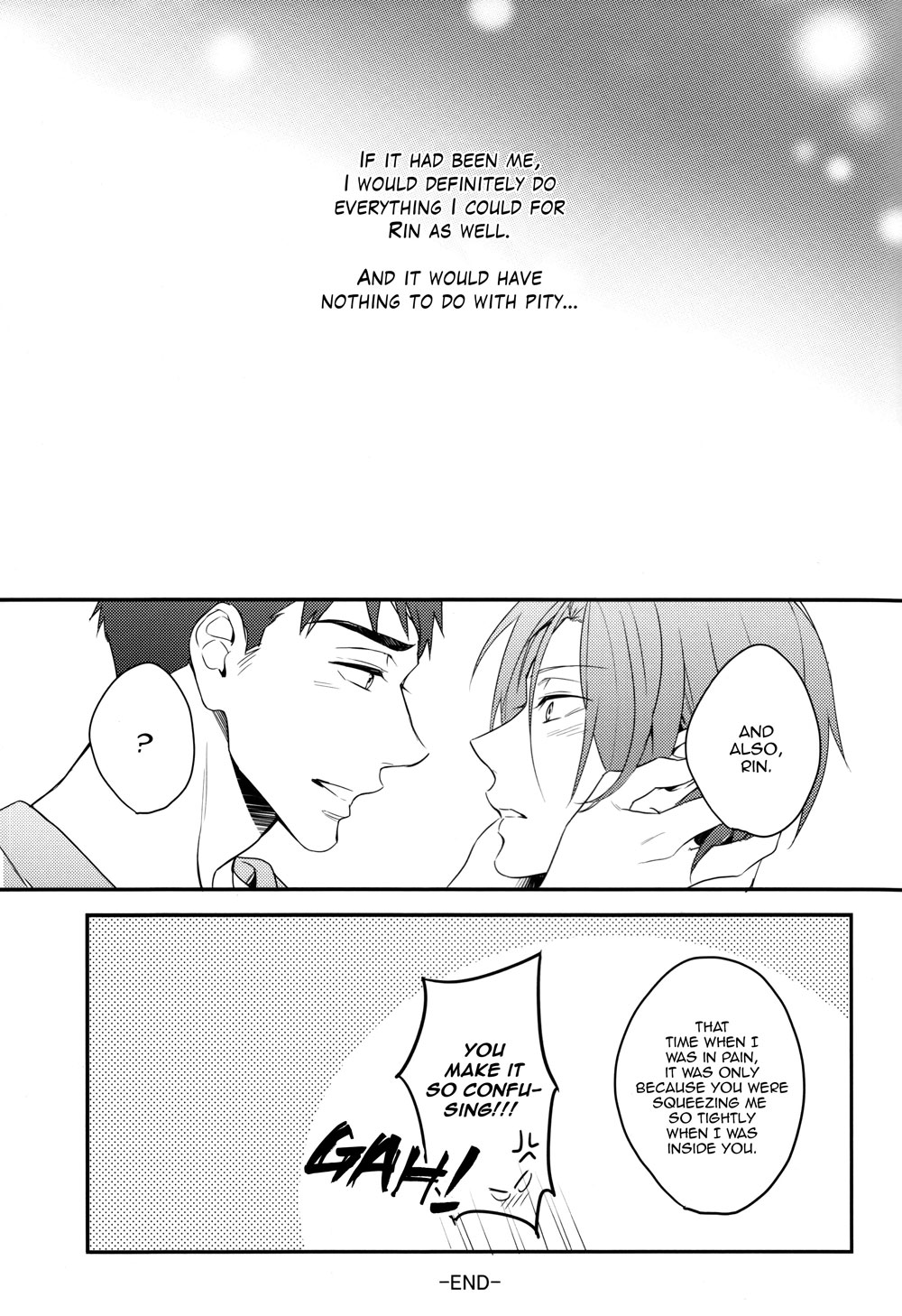 (HaruCC20) [PureSlider (Matsuo)] Sousuke no Kata wa Ore ga Mamoru! | I'll protect Sosuke's shoulder! (Free!) [English] [okaeshi] page 34 full