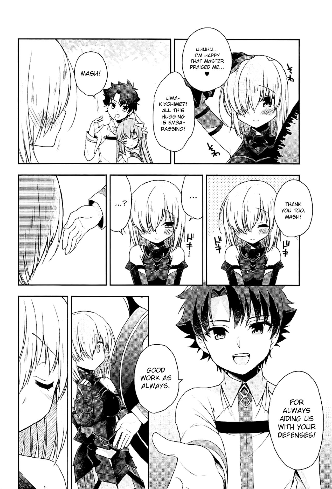 (COMIC1☆12) [R*kaffy (Aichi Shiho)] Watashi, Senpai ni Koi Shichatta Mitai desu | I Seem to Have Fallen for Senpai (Fate/Grand Order) [English] [Saint Quartz Scans] page 4 full