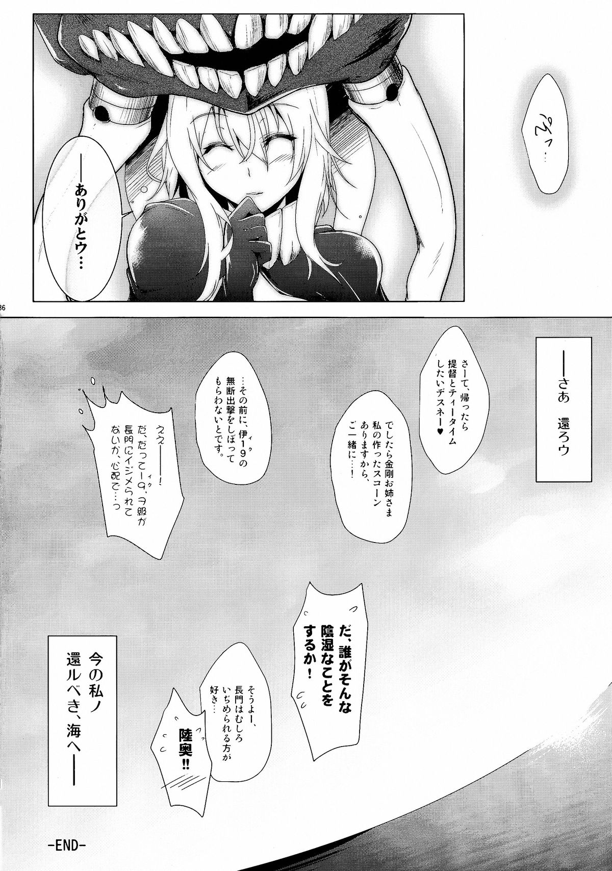 (C86) [C.R's NEST (C.R)] Kankourei 6 -Kanojo no kaeru Umi- (Kantai Collection -KanColle-) page 36 full