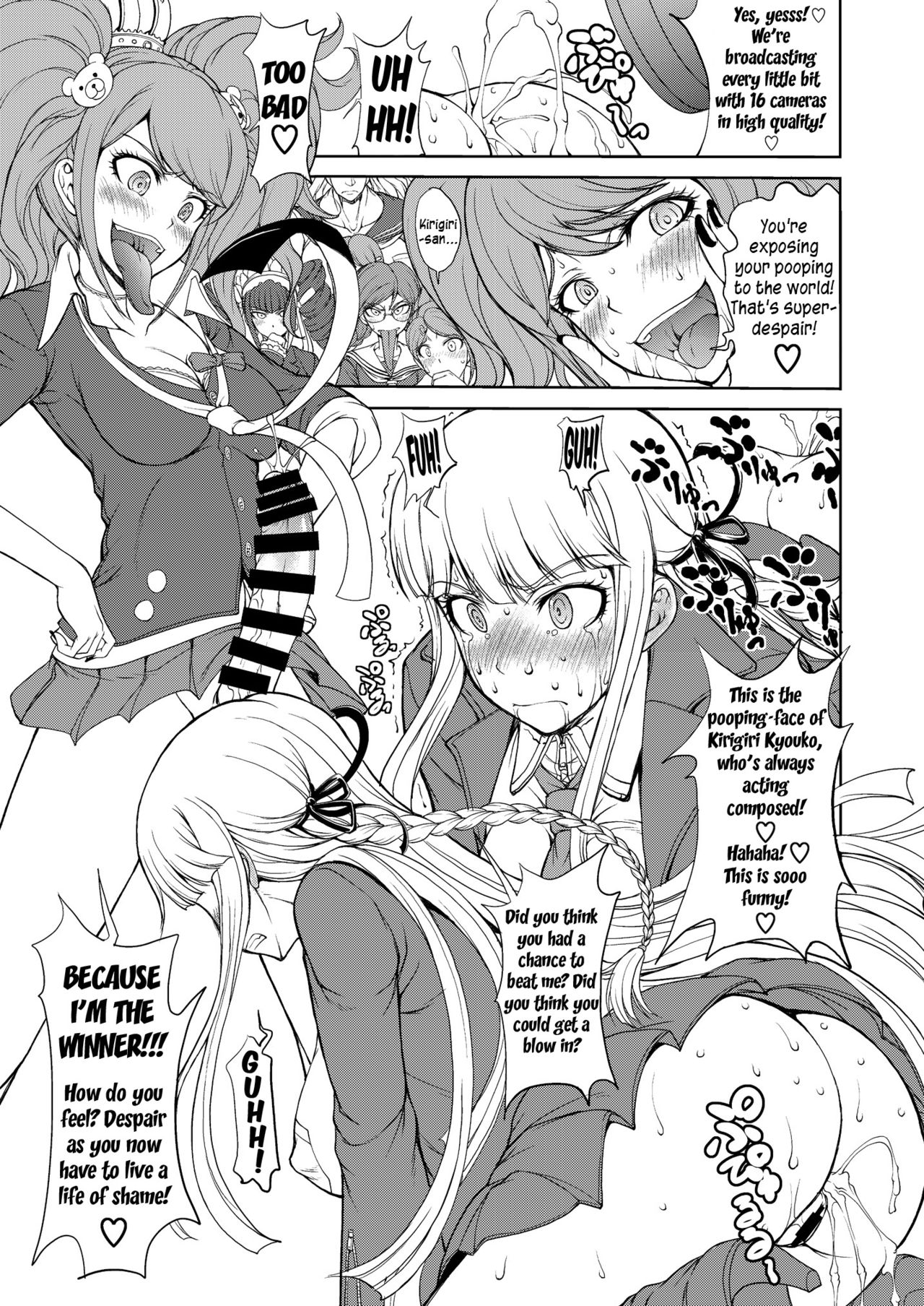 (C85) [Majimadou (Matou)] Enoshima Sensei no Chou Zetsubouteki Zecchou Jugyou (Danganronpa) [English] {Less Censored Version} page 2 full