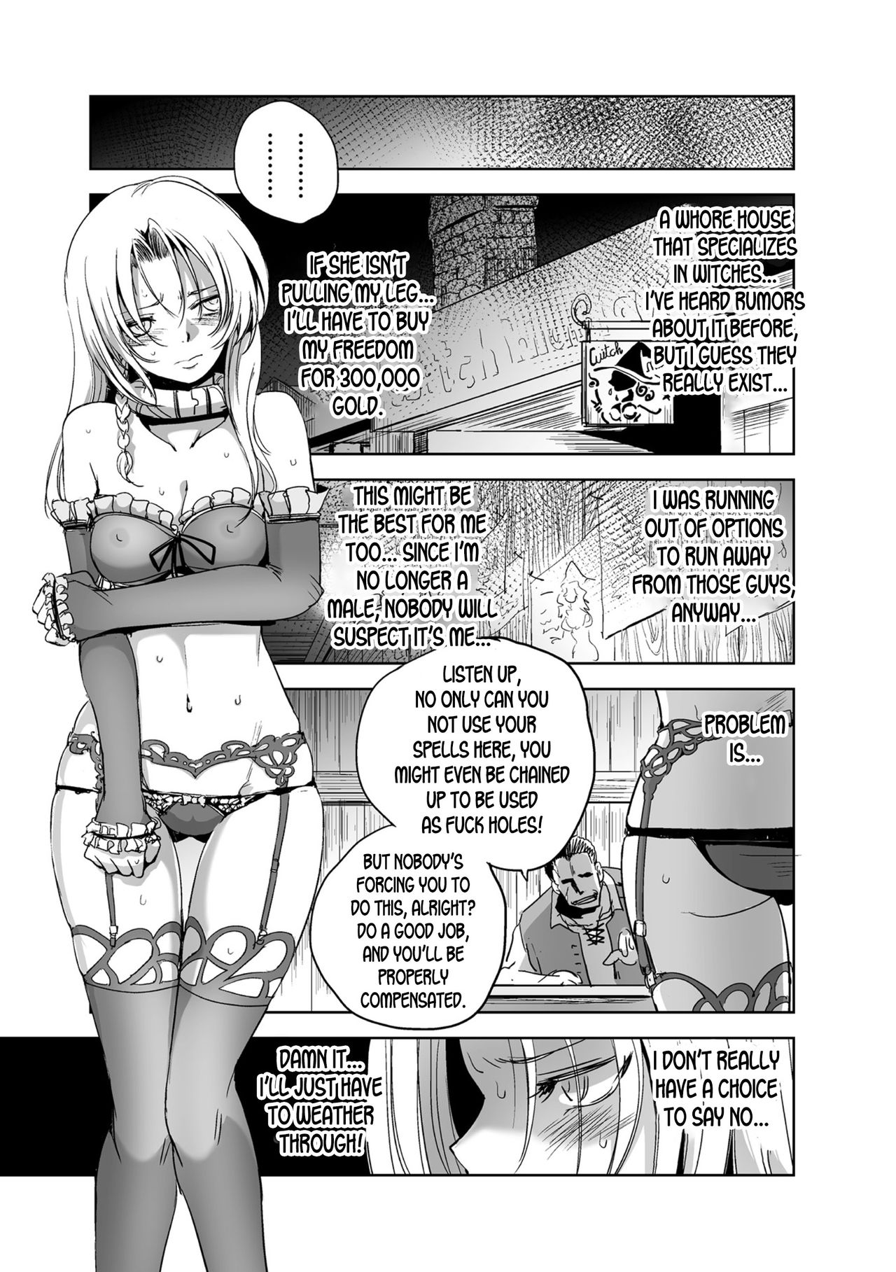 [Deinoji] Type Sorceress (2D Comic Magazine TS Kyousei Shoufu Nyotaika Baishun de Hameiki Chuudoku! Vol. 2) [English] [desudesu] [Digital] page 5 full