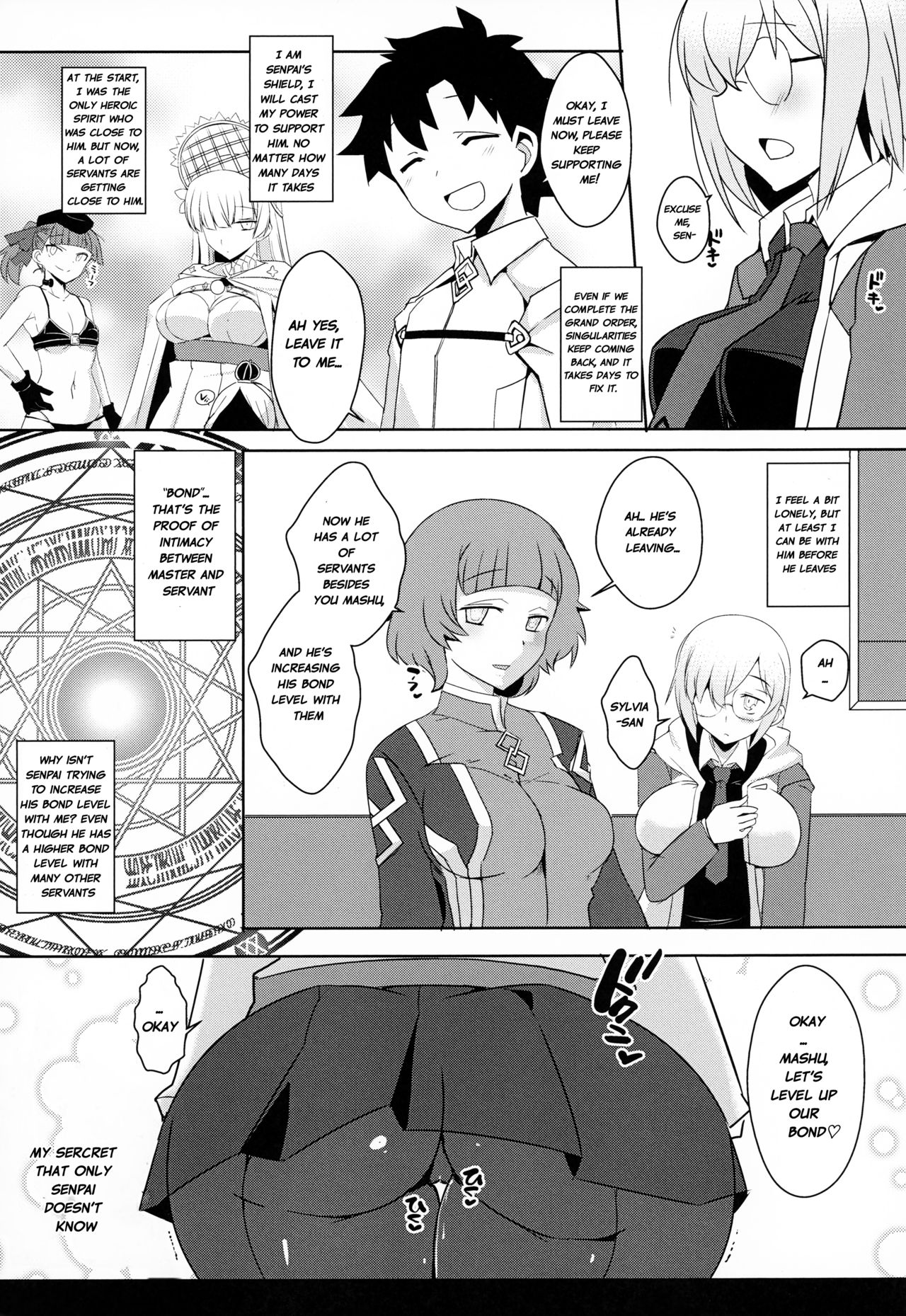 (C95) [YOMOTHUHIRASAKA (bbsacon)] Senpai Dake Shiranai Himitsu no Watashi (Fate/Grand Order) [English] [Netorare Nation] page 4 full