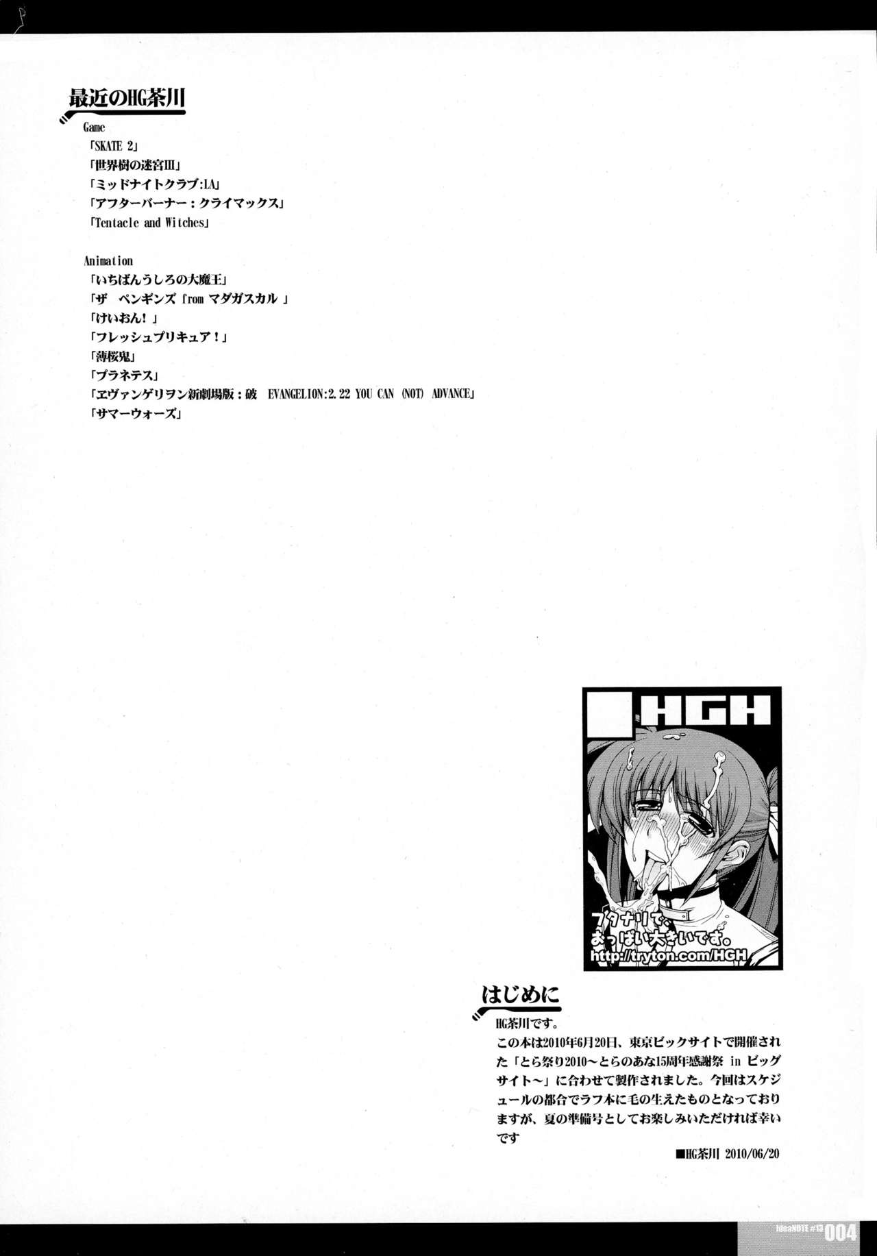 (Lyrical Magical 9) [HGH (HG Chagawa)] Idea NOTE #13 (Mahou Shoujo Lyrical Nanoha) page 3 full