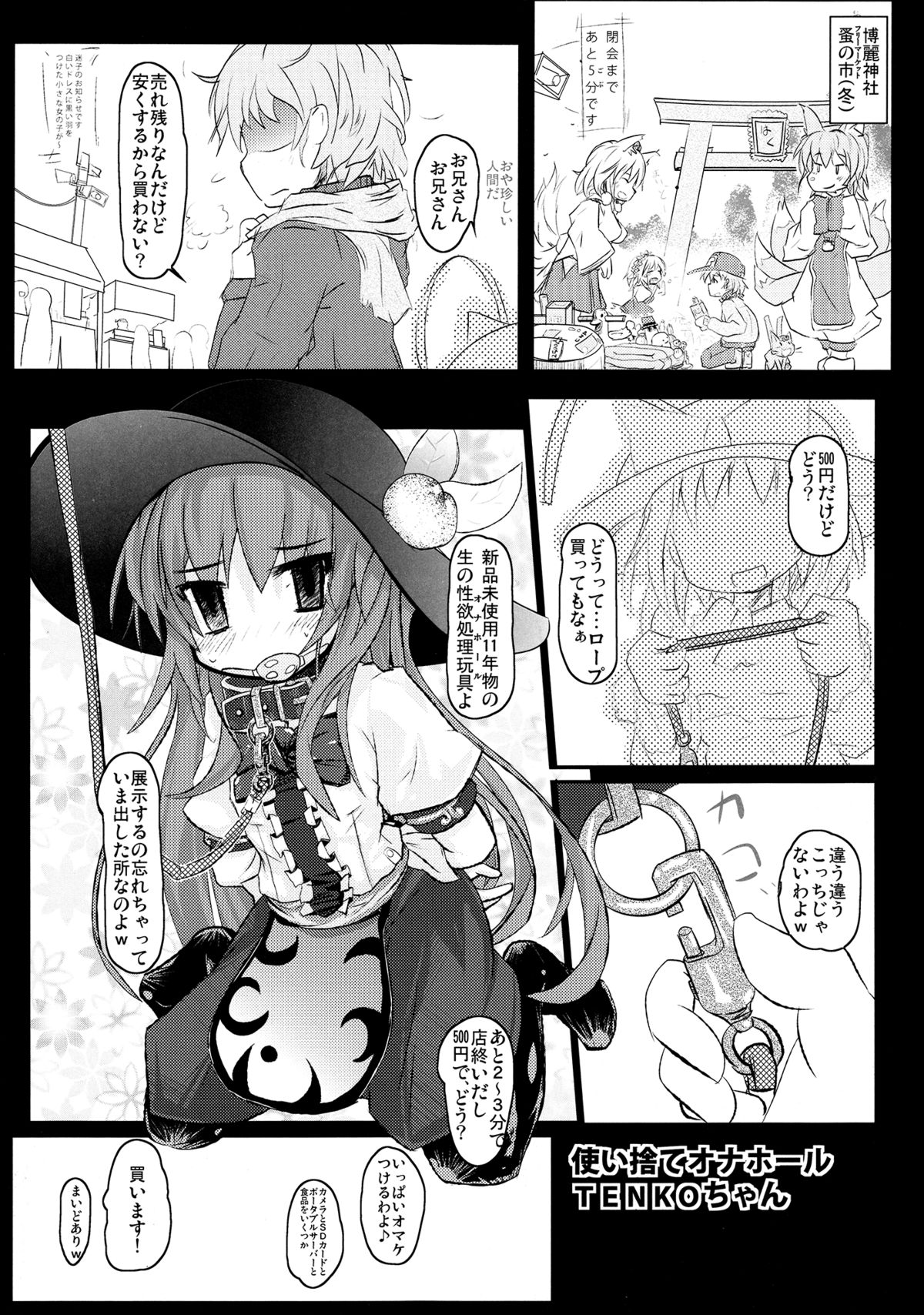 (C85) [Kogitsune (Kagitsune Torii)] Tsukaisute Onahole TENKO-chan (Touhou Project) page 3 full