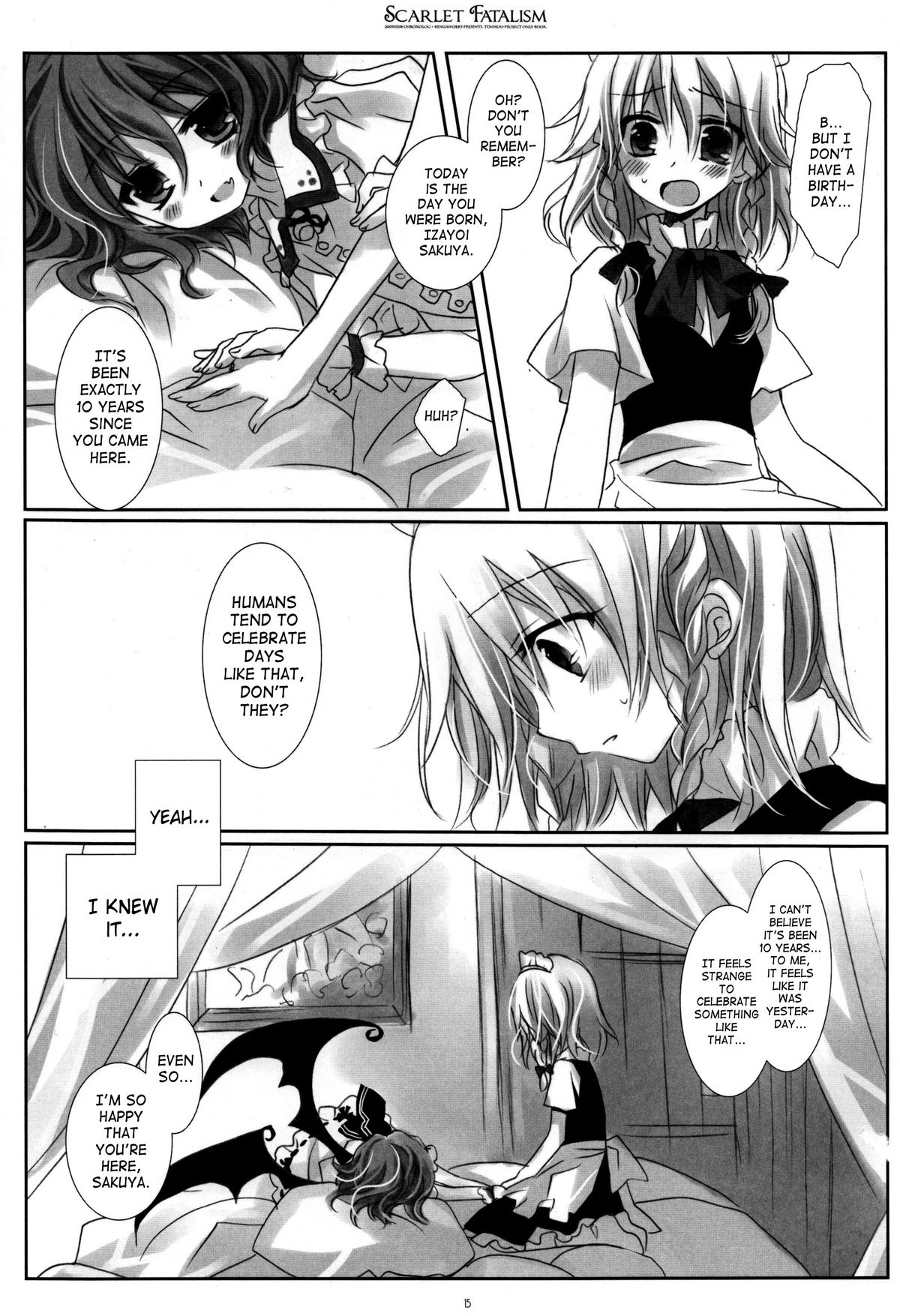 (Reitaisai 6) [CHRONOLOG, Rengaworks (Sakurazawa Izumi)] Scarlet Fatalism (Touhou Project) [English] [SaHa] [Incomplete] page 14 full