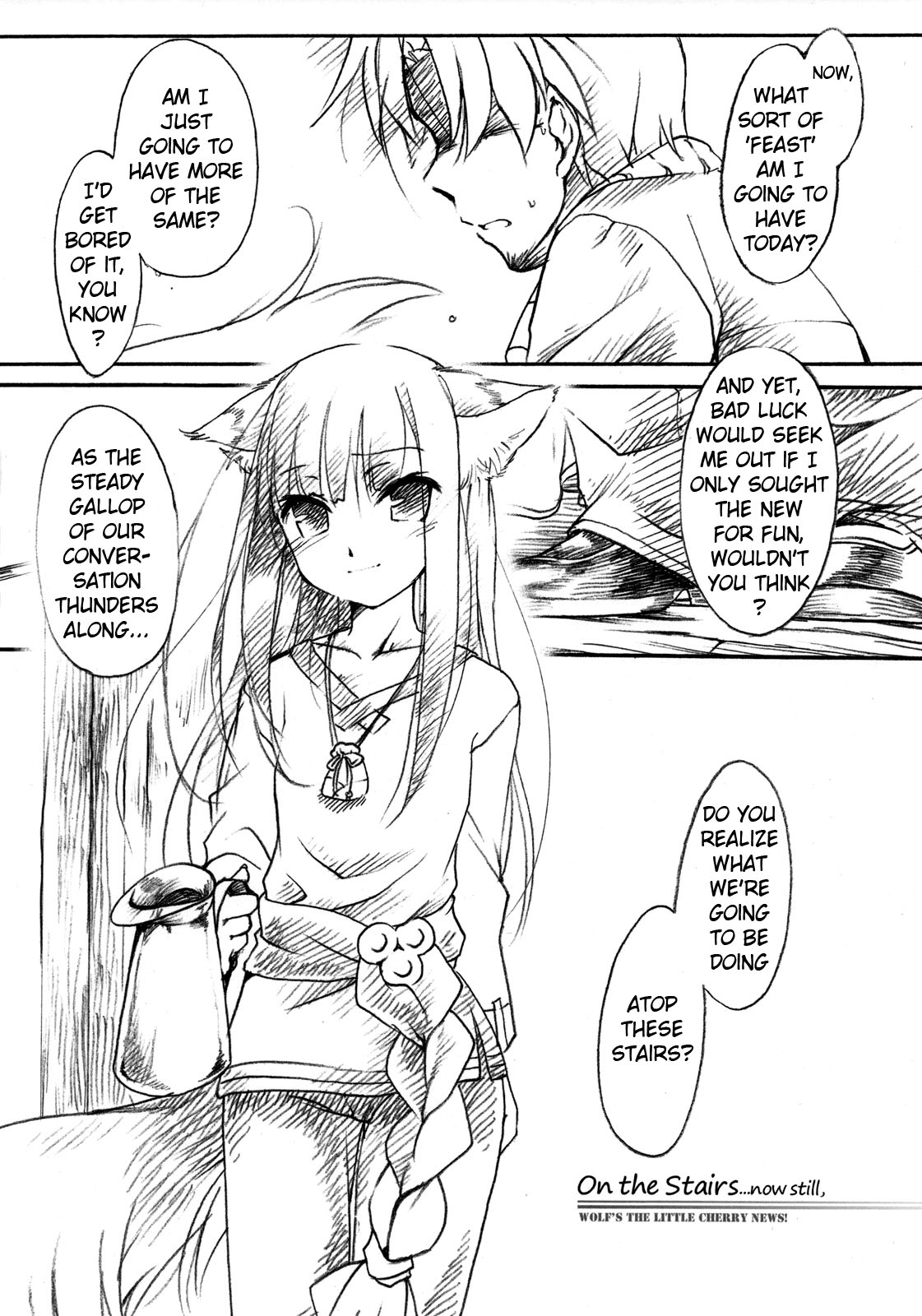 (COMIC1☆2) [Hina prin (Ikuta Takanon)] Ookami no Chotto H na Hanashi [Wolf and a Little Dirty Chat] (Ookami to Koushinryou [Spice and Wolf]) [English] ==Strange Companions== page 3 full