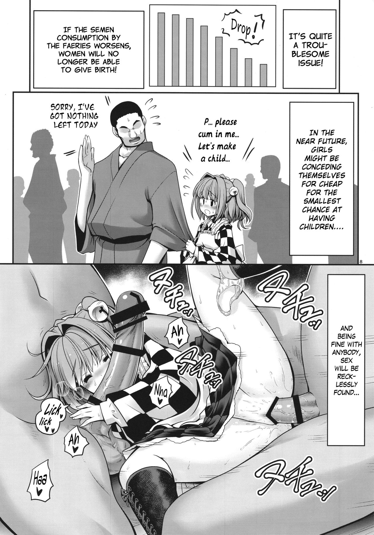 (SC2017 Autumn) [Yosutebito na Mangakaki (Tomoki Tomonori)] Seieki ni Muragari Suitsuku Yousei-tachi (Touhou Project) [English] {Mant} page 8 full