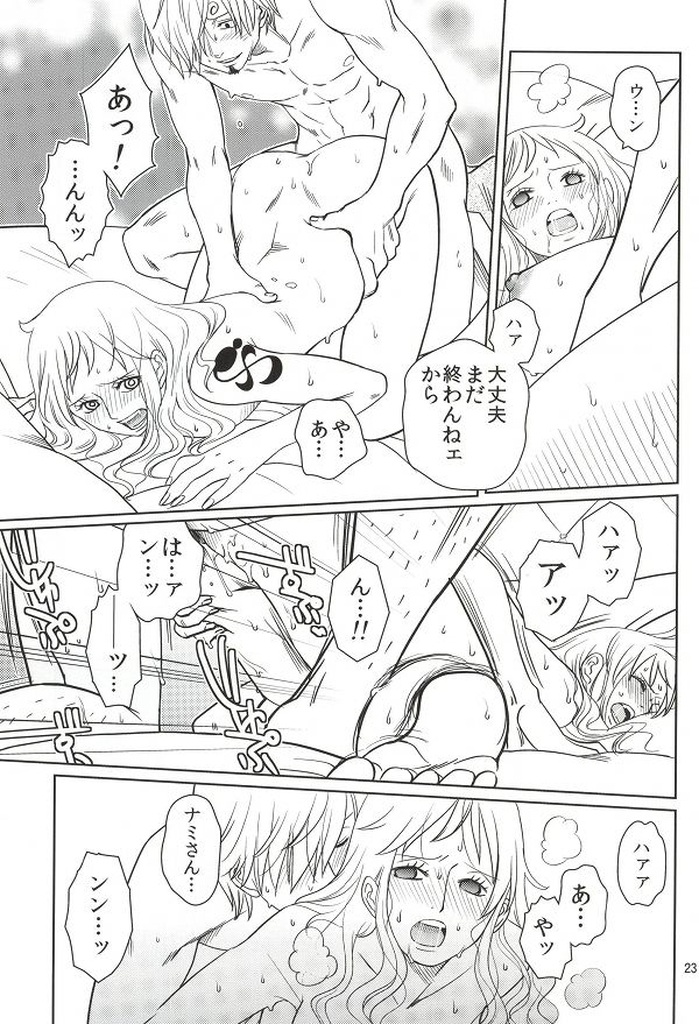 (C86) [Mamiana Paradise (Kuri)] Himitsu no Koi Wazurai (One Piece) page 21 full