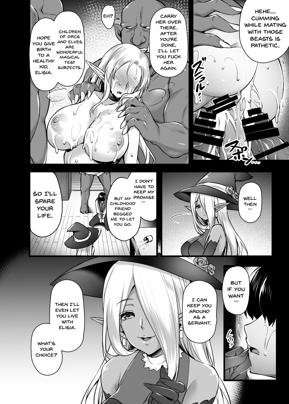 [Himeya (Abe Inori)] Elf no Okaa-san ~Giri no Musuko no Me no Mae de Orc ni Okasarete~ [English] {doujins.com} [Digital] page 23 full