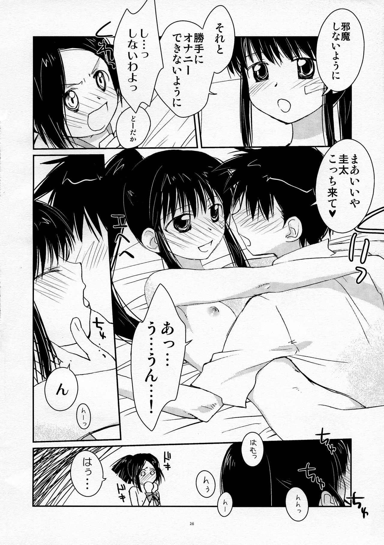 (C74) [Shungabu (Kantamaki Yui)] LOVE CHARGER (Fight Ippatsu! Juuden-chan!!, Kiss x Sis) page 26 full