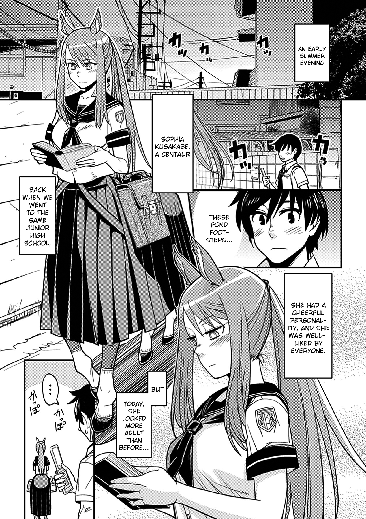 [Kuroshiki] Ja Ja Uma Sailor Fuku | Wild Horse In A School Uniform (Bessatsu Comic Unreal Monster Musume Paradise Vol. 2) [English] =LWB= [Digital] page 1 full