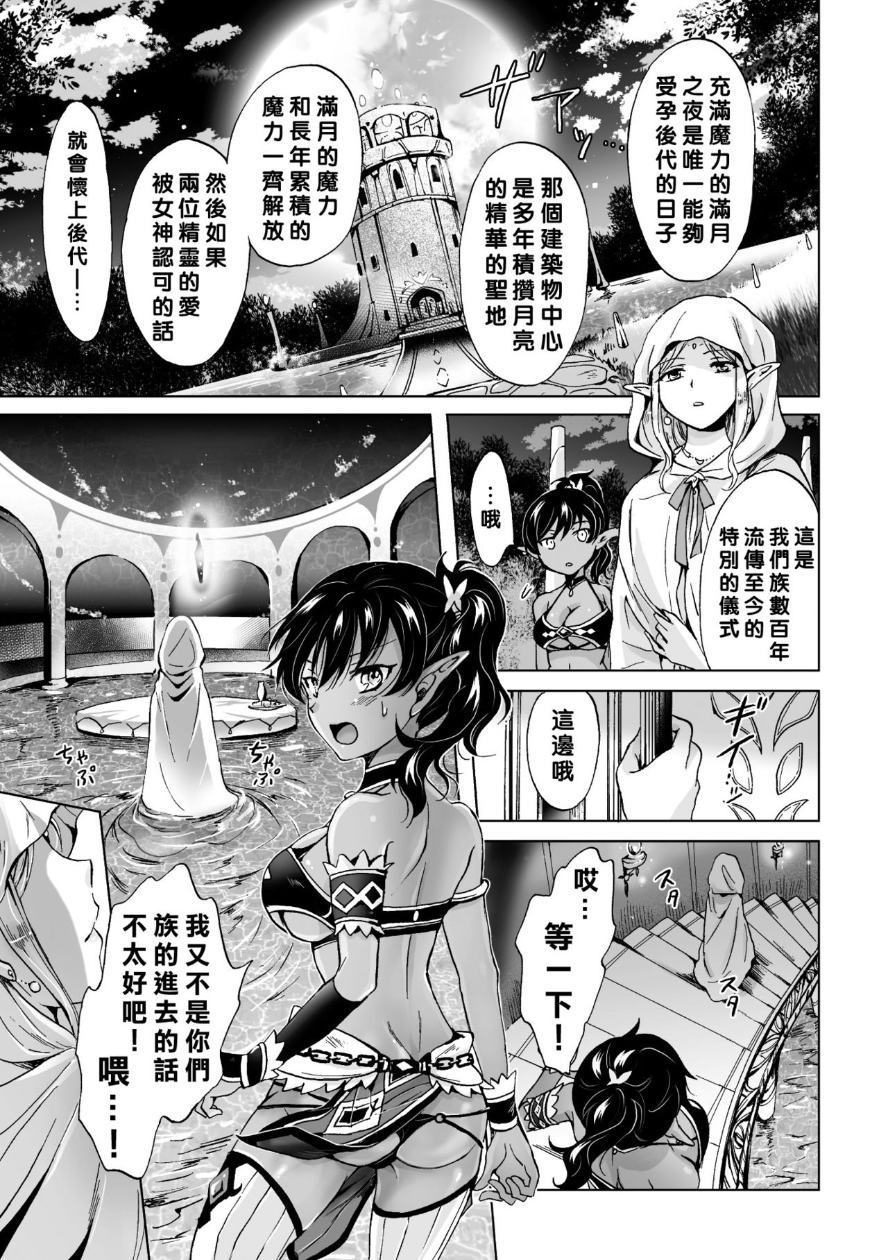 [Mira] Elf ~Tsuki no Mahou~ (2D Comic Magazine Yuri Ninshin Vol. 3) [Chinese] [沒有漢化] [Digital] page 8 full