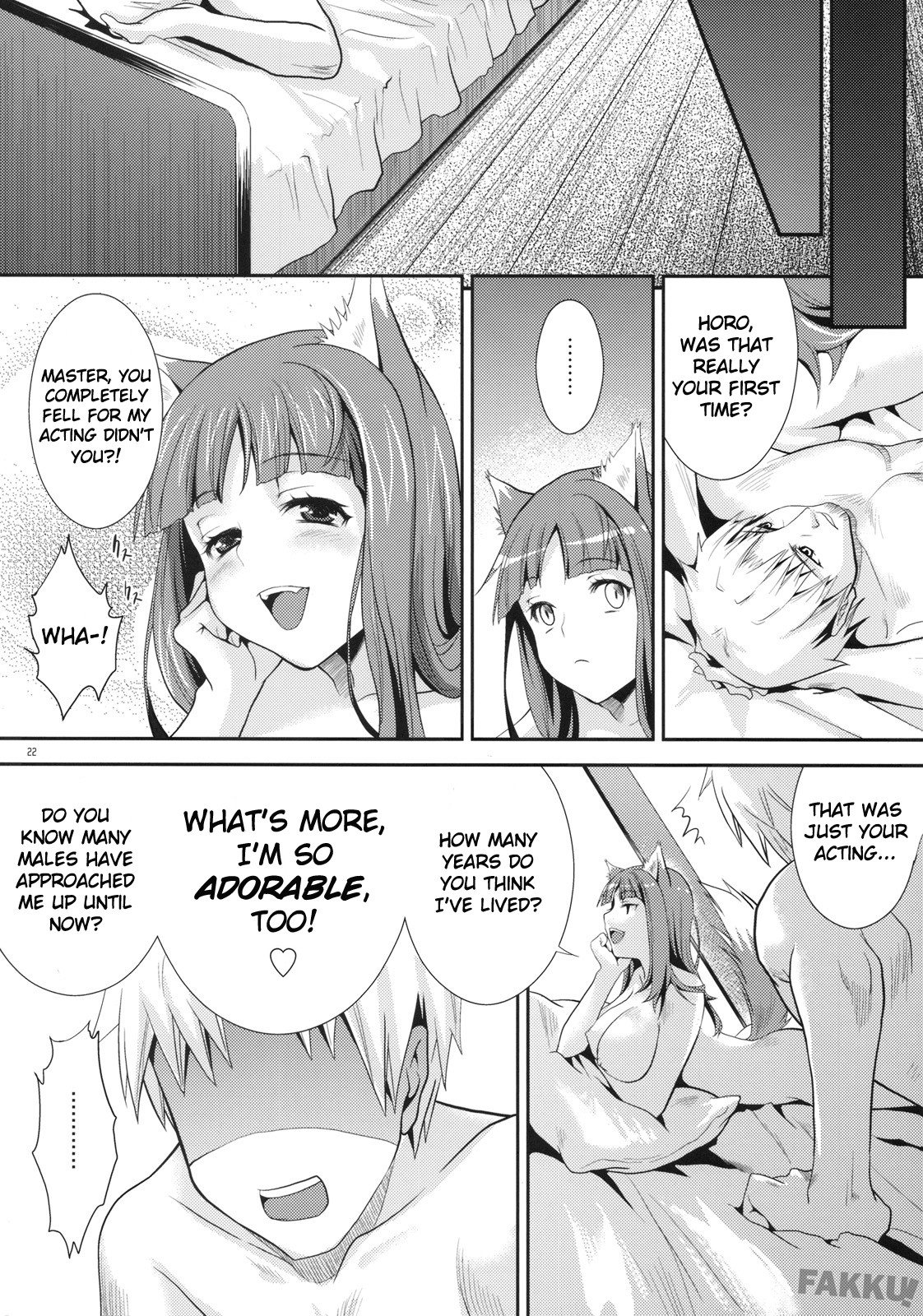 (COMIC1☆3) [Koakuma Sageha (Sage Joh)] Ookami to Mitsu Ringo (Spice and Wolf) [English] page 21 full