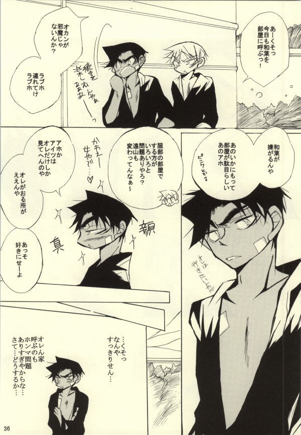 (C85) [Aikanheiwa. (Aina Nana)] MIDNIGHT LOVERS (Detective Conan) page 34 full