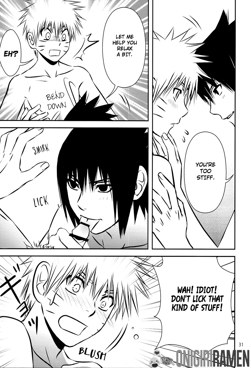 (C80) [@ Harukaze Shunpoo (Shunpoo)] SASUKE ♥ HAPIBA!! (Naruto) [English] [Onigiri Ramen] page 31 full