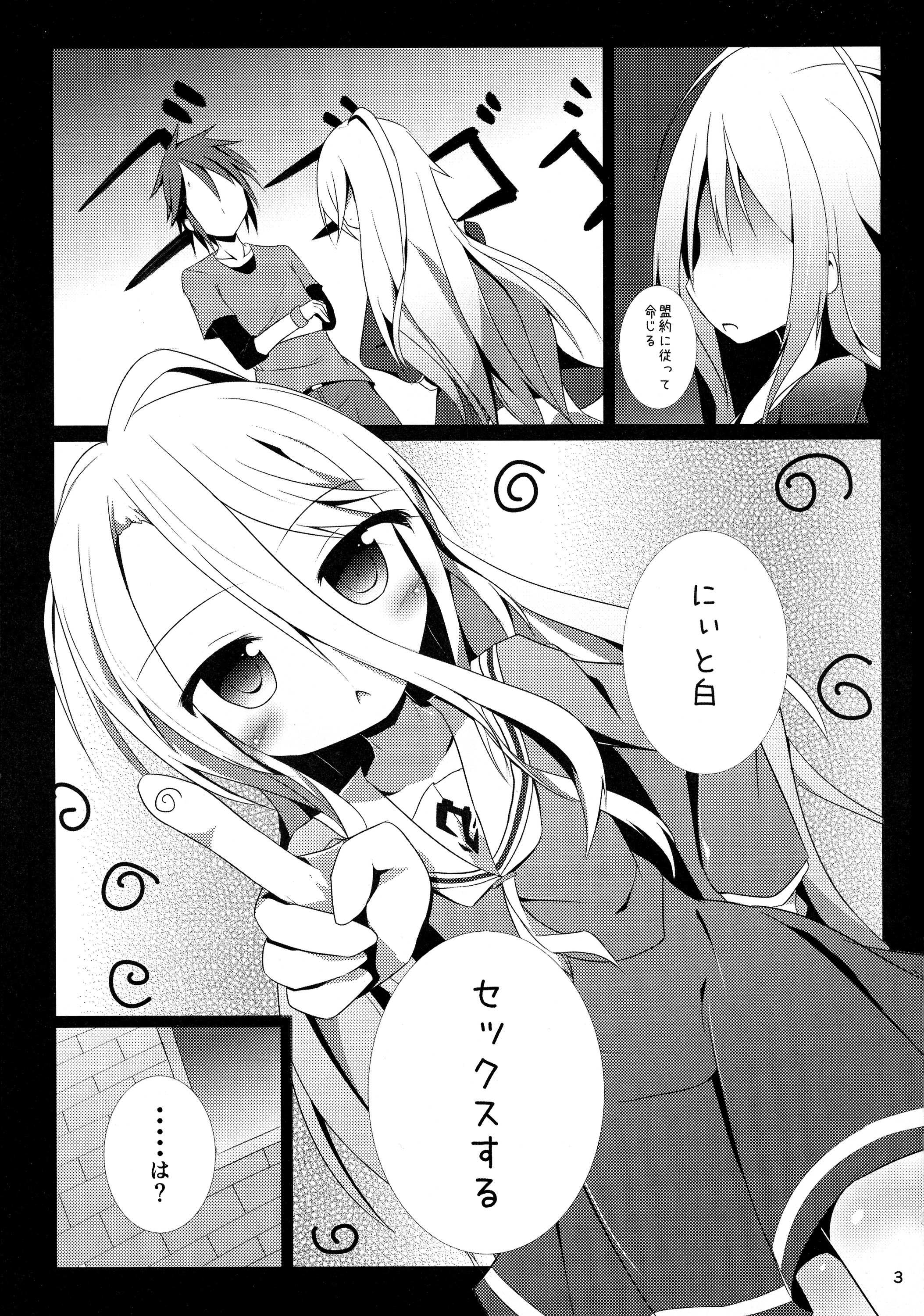 (C87) [Atelier Hinata (Hinata Yuu)] Shiro-chan to Rettsu Haitoku Shitai...Shiro-chan to Rettsu Haitoku Shitakunai? (No Game No Life) page 3 full