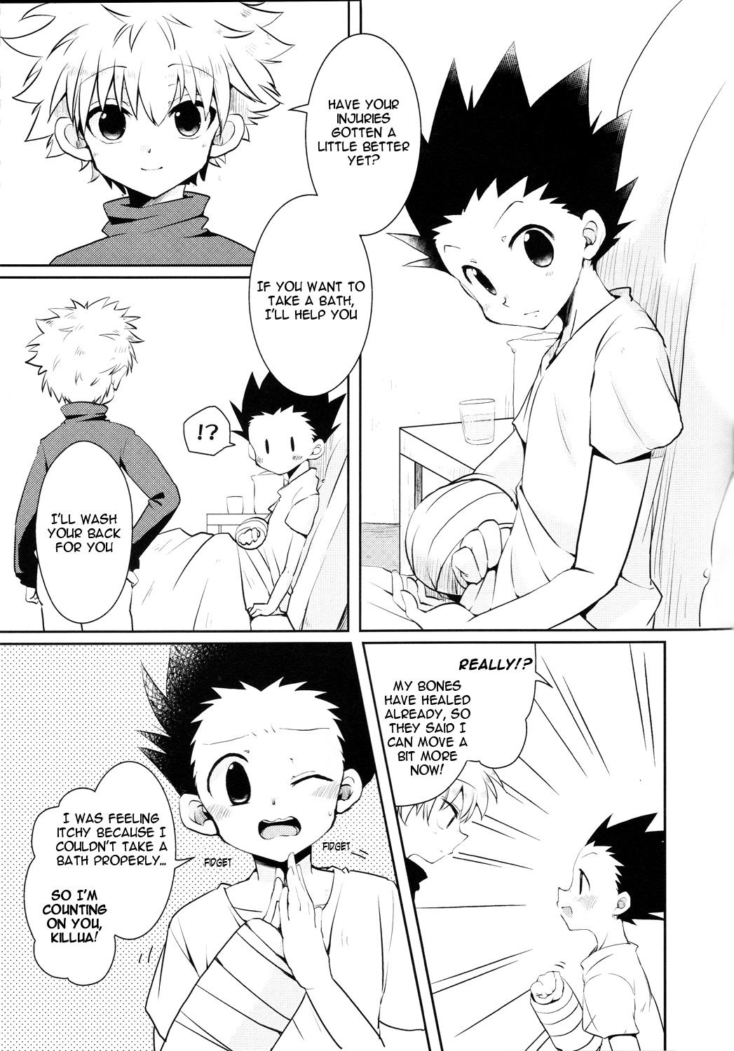 (Shota Scratch 24) [MiUMiU (Amin)] Sei Kurabe!! | Comparing Sex!! (Hunter x Hunter) [English] [HXH-Doujinshilivejournal] page 4 full