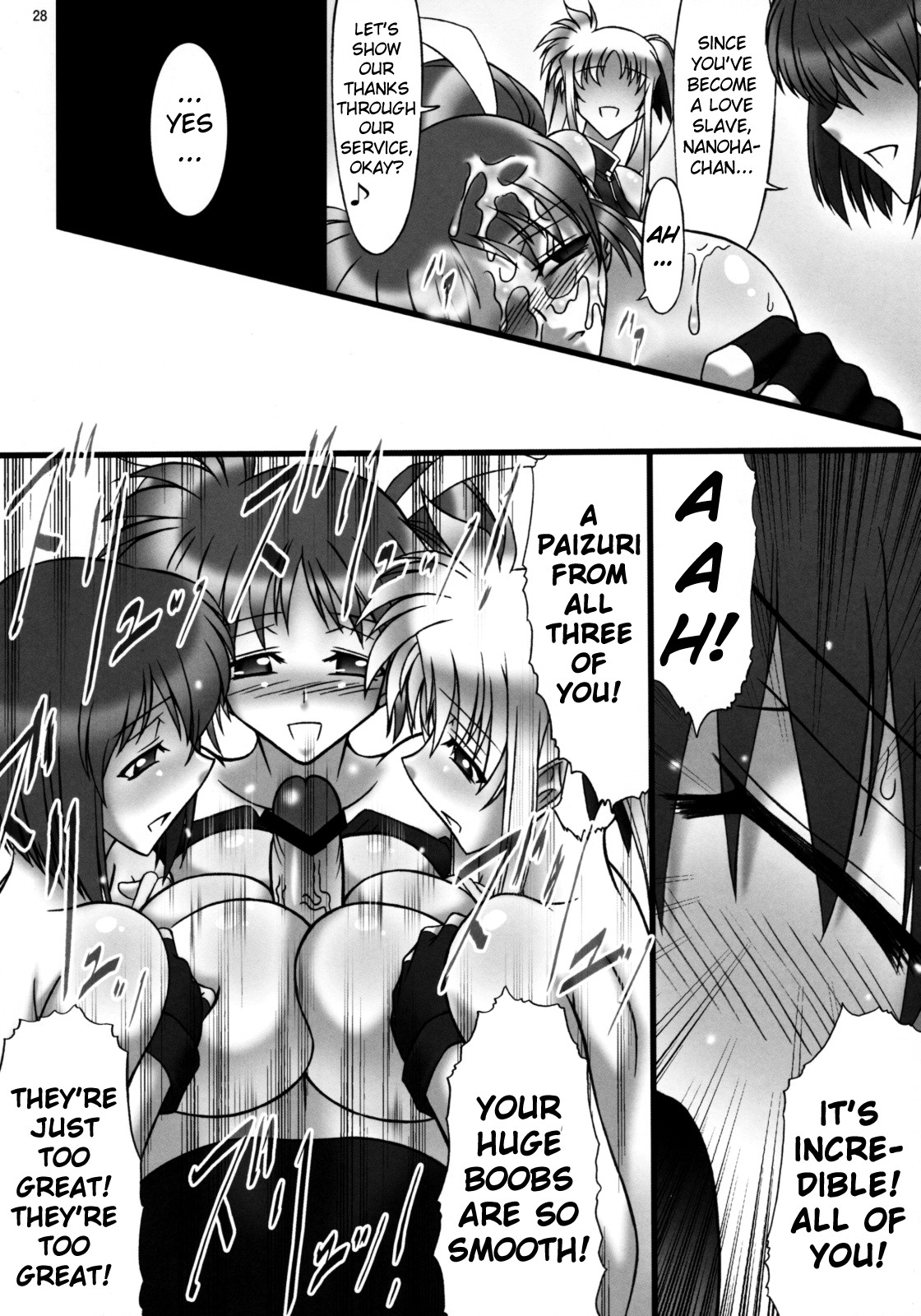 (C75) [AXZ (Hamon Ai)] Angel's stroke 22 Datenshi Gekitsui | Shoot down the Fallen Angel (Mahou Shoujo Lyrical Nanoha) [English] [biribiri] page 29 full