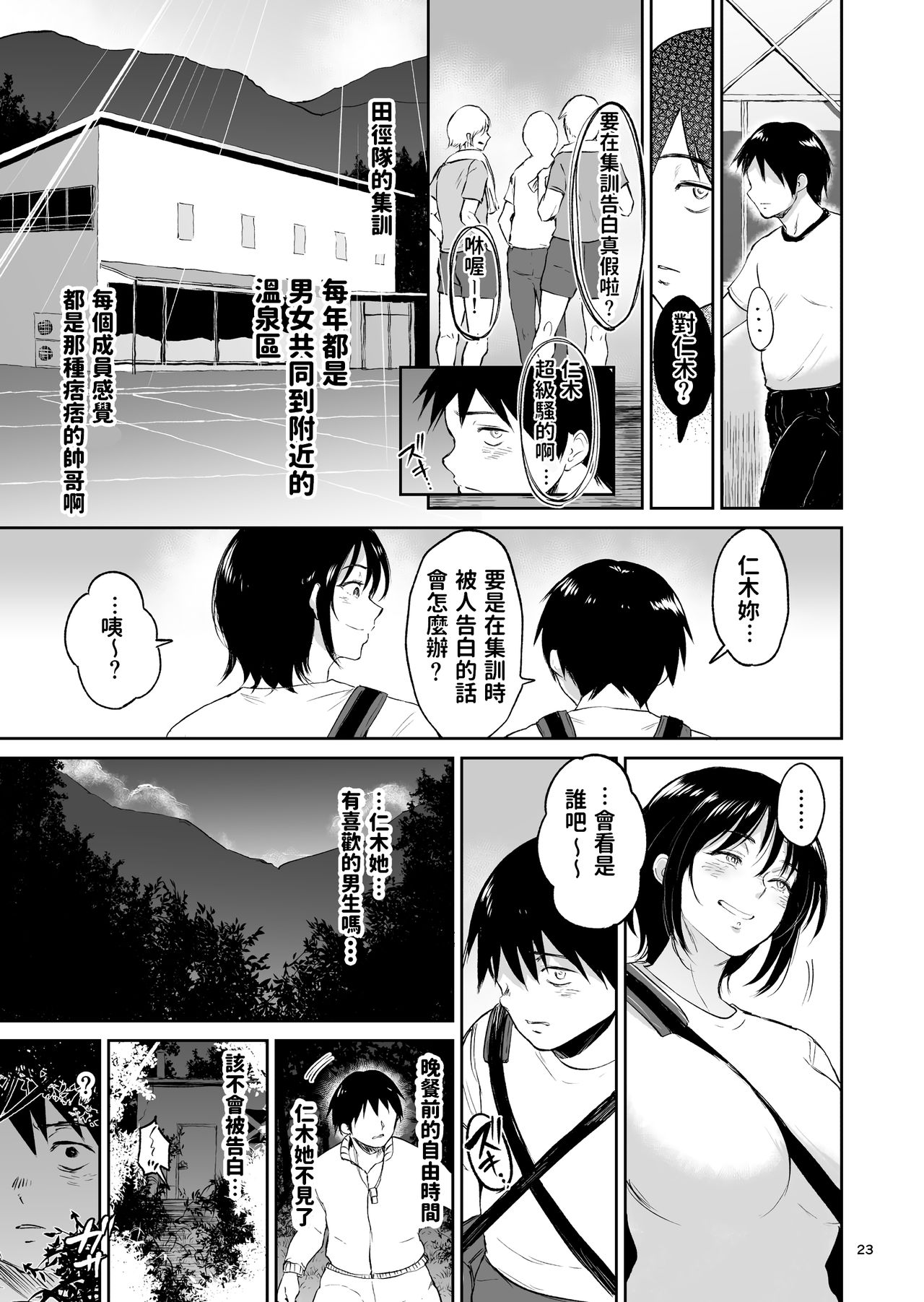 [yogurt (bifidus)] Minkan Gasshuku Rikujou Joshi Niki Minori to Hitome o Nusunde... [Chinese] [Digital] page 22 full