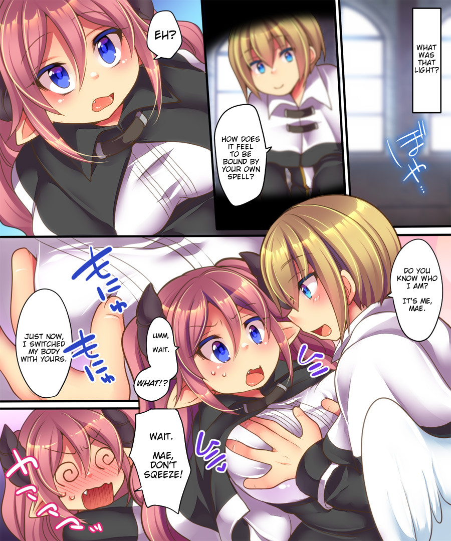 [Amuai Okashi Seisakusho (Shiki Tenki, Reitou Mikan)] Soshite Tenshi-kun to Succubus-chan wa Irekawaru | Angel-kun and Succubus-chan are Swapped [English] page 3 full