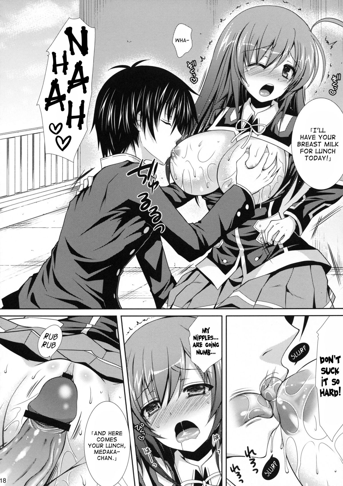 (C82) [Sugar*Berry*Syrup (Kuroe)] Medaka-chan Sakunyuu 3 - Kumagawa-kun's Sex-Slave Girlfriend (Medaka Box) [English] {doujin-moe.us} page 17 full