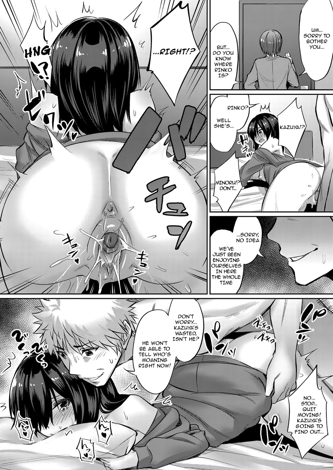 [yasu] Horoyoi 3P Sex Lesson ~Yuujin Couple Koi no Tehodoki~ | Tipsy Threesome Sex Lesson ~Romance Training with a Friendly Couple~ (COMIC Grape Vol. 53) [English] [Decensored] page 14 full