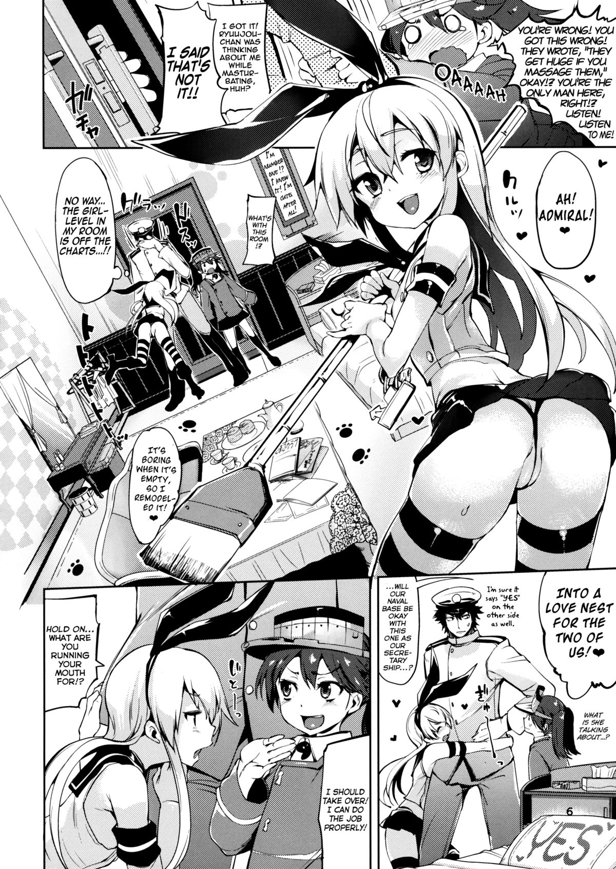 (C85) [Mochi-ya (Karochii)] Koisuru Shimakaze-chan to Hentai Teitoku 2 | The Loving Shimakaze-chan And The Perverted Admiral 2 (Kantai Collection -KanColle-) [English] [YQII] page 5 full