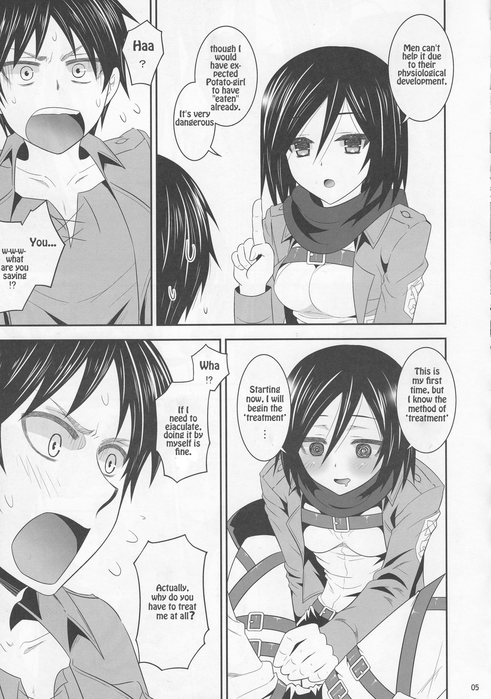 (C84) [little snow (Uonuma Yuu)] Shingeki no Mikasa | Attack on Mikasa (Shingeki no Kyojin) [English] {Crystalium} page 5 full