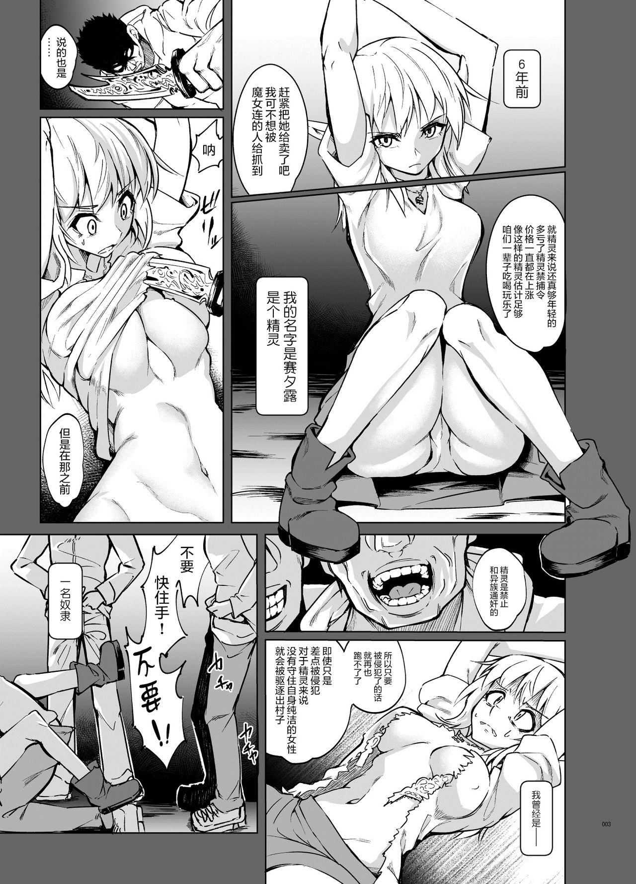 [SlapStickStrike (Stealth Changing Line)] Toaru Elf o Hikitorimashite Shunmin no Hi [Chinese] [无毒汉化组] [Digital] page 2 full