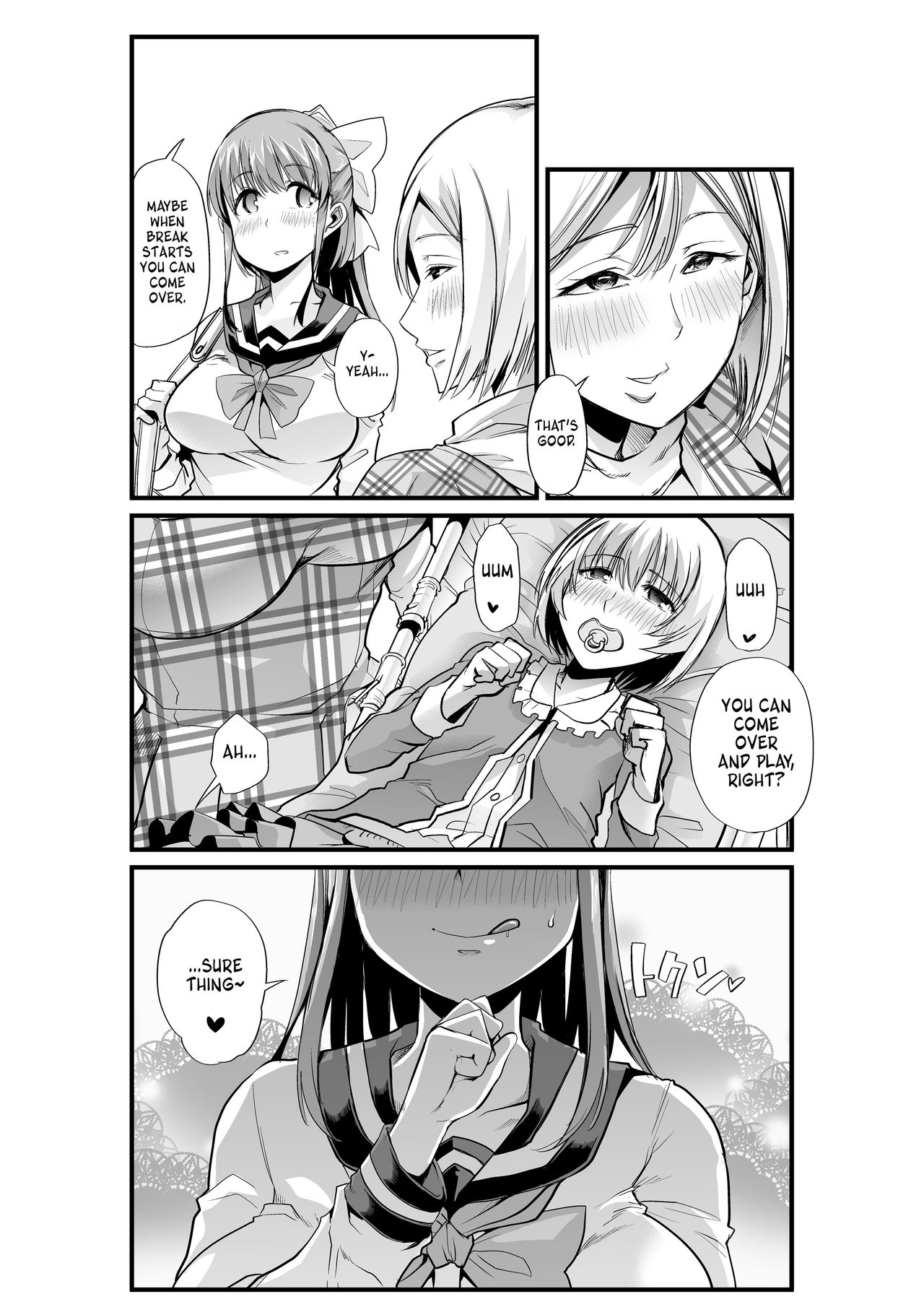 [Team Harenchi (Goya)] Mama to? ~Osanpo Shikoshiko to Onee-chan no Kuchiutsushi Milk~ [English] [Digital] page 17 full