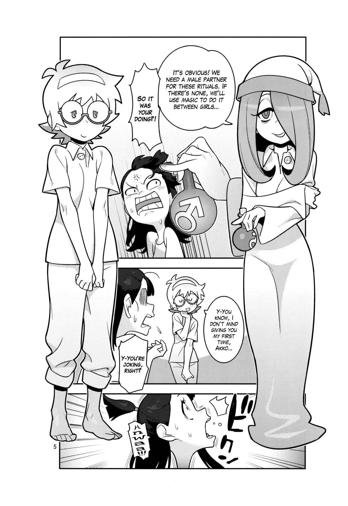 (C84) [Hamanasu Chaya (Hamanasu)] B=Witch! (Little Witch Academia) [English] [KirbyDances + deadFreak] page 4 full