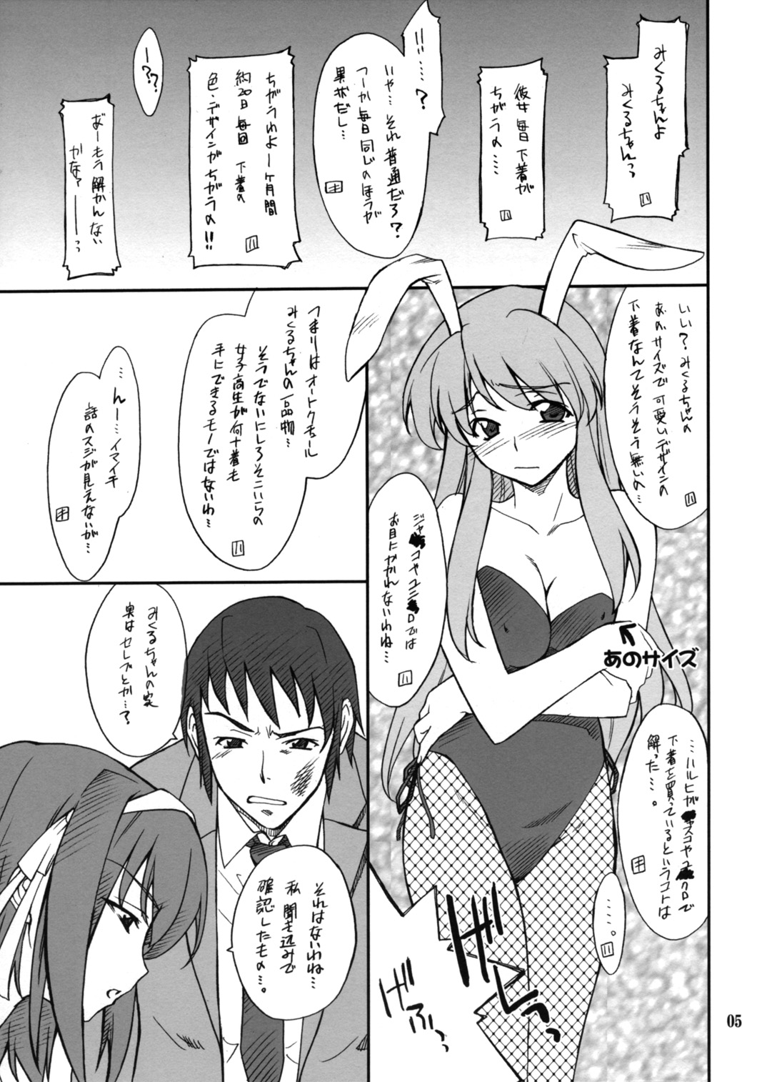 (C70) [P-Forest (Hozumi Takashi)] Mousou Desho Desho! Sore wa Kinsoku Jikou desu? (he Melancholy of Haruhi Suzumiya) page 4 full