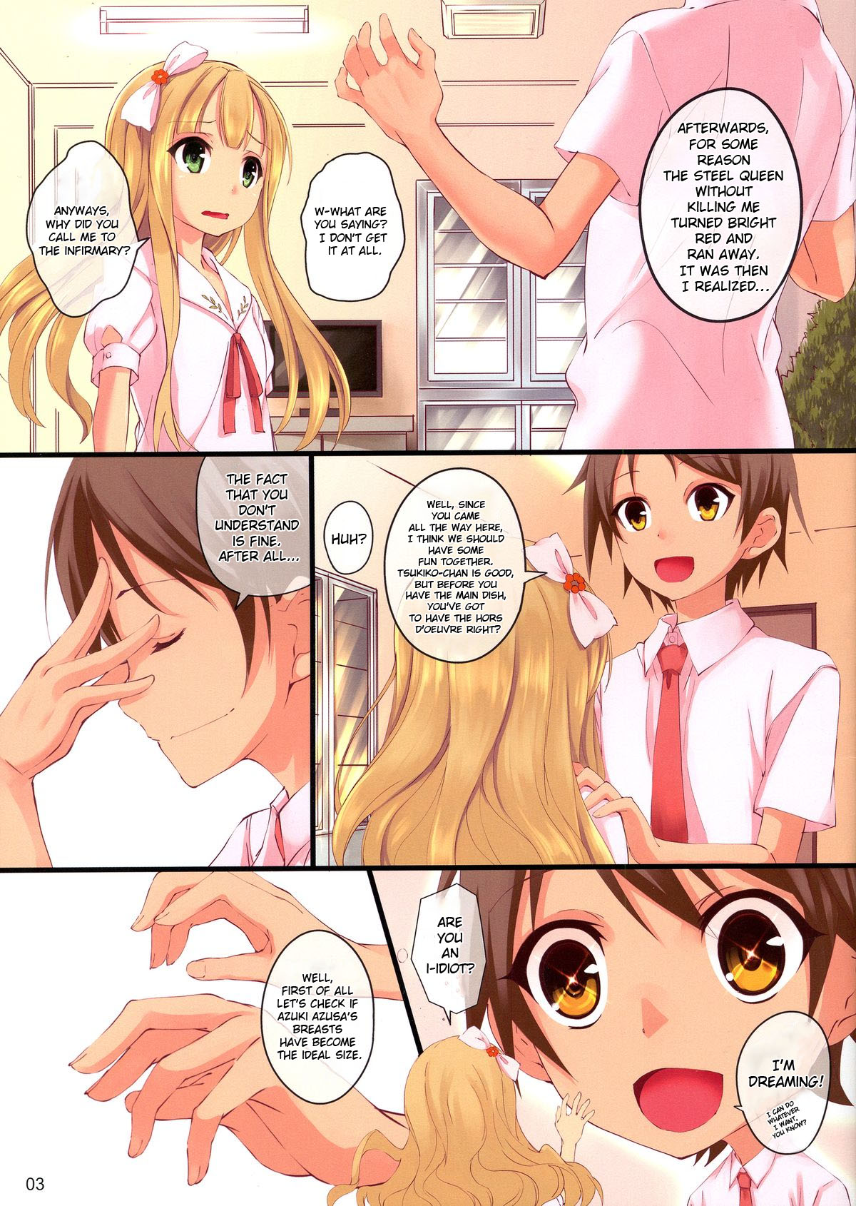 (COMIC1☆7) [Seven Days Holiday (Shinokawa Arumi, Koga Nozomu)] CATS AND DOGS (Hentai Ouji to Warawanai Neko.) [English] [DeadlyFatalis] page 4 full