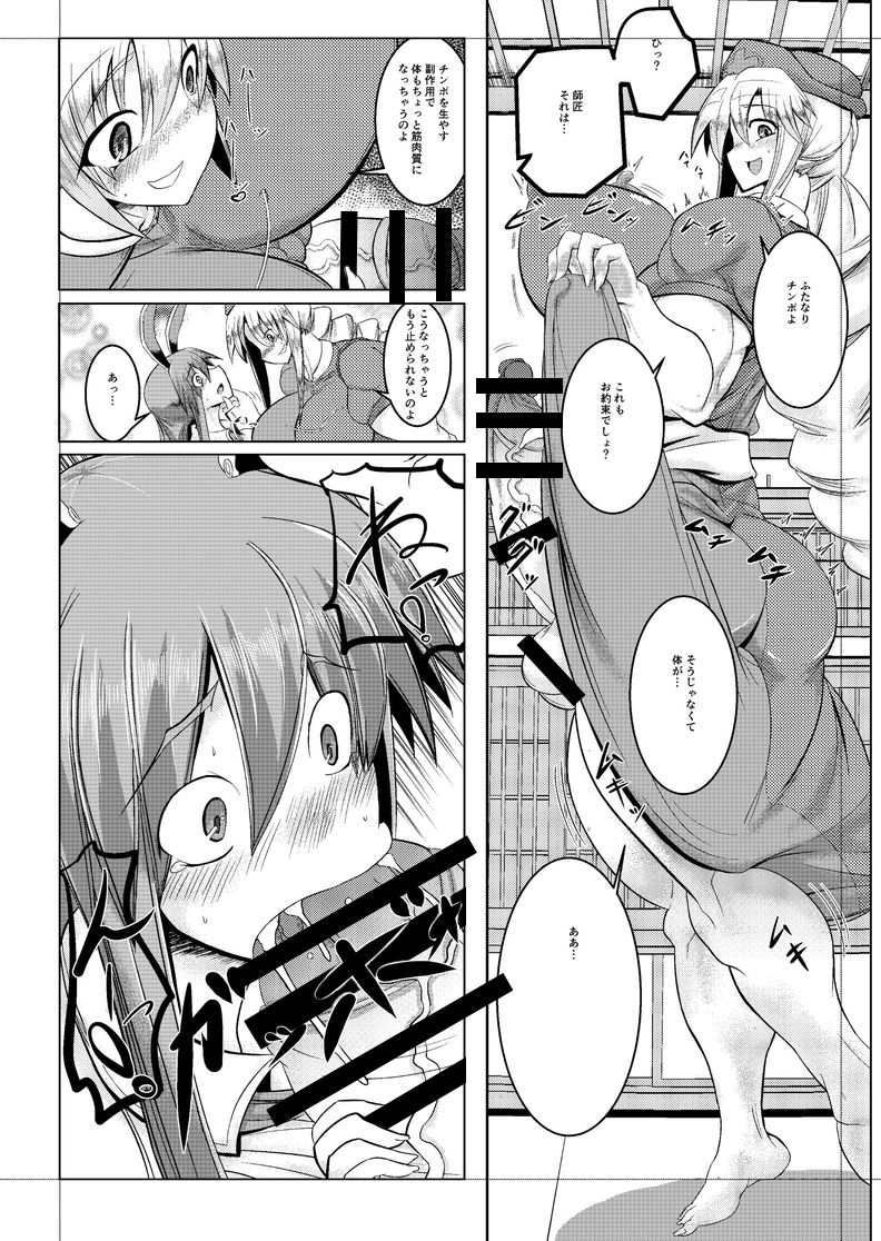 [Puchiota Rakugaki (Hati)] Shishou no Okusuri de Chinpo to Oppai to Onaka ga Taihen na Koto ni! (Touhou Project) page 18 full