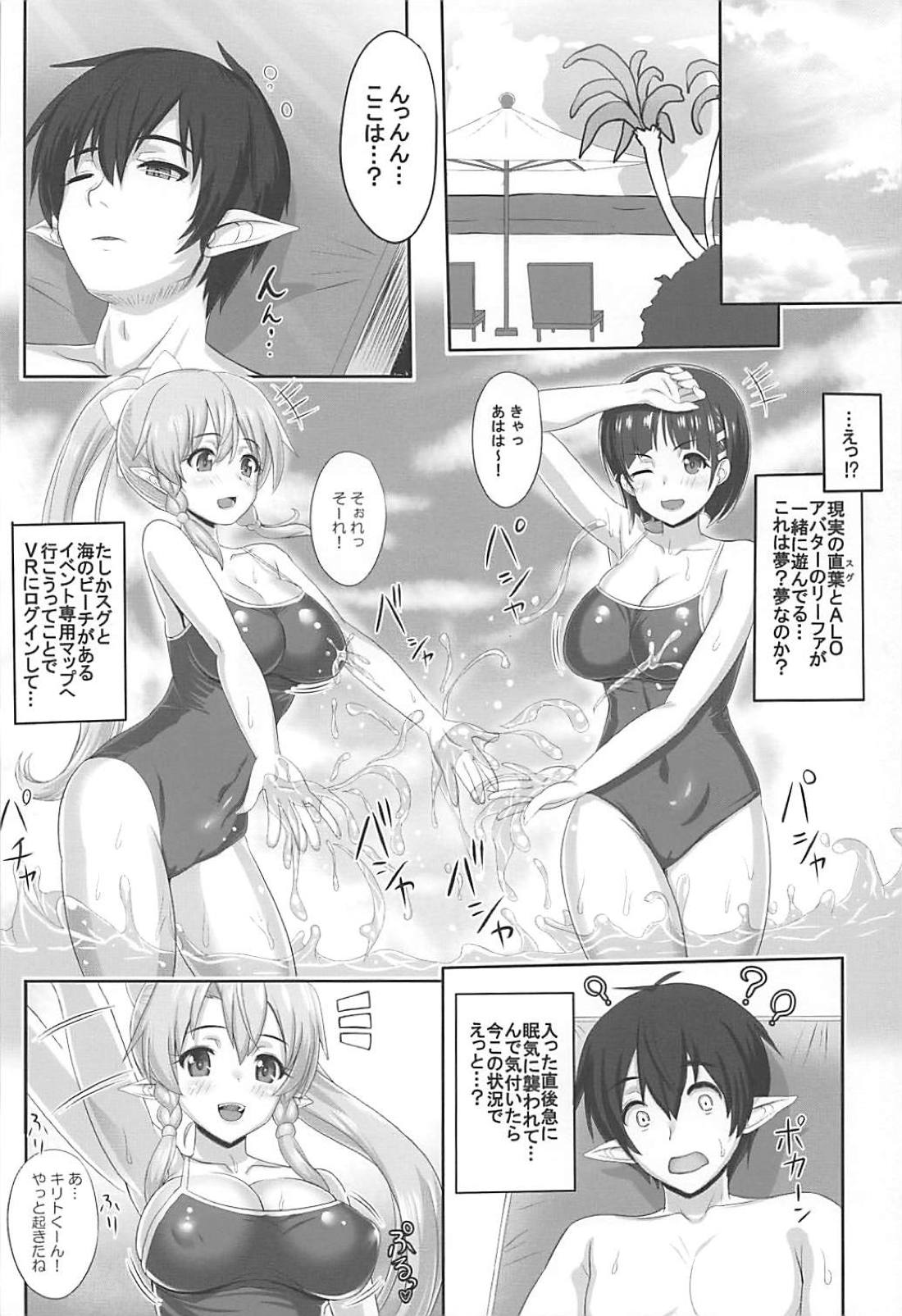 (C94) [Primal Gym (Kawase Seiki)] SAOn&Off SUMMER! (Sword Art Online) page 3 full