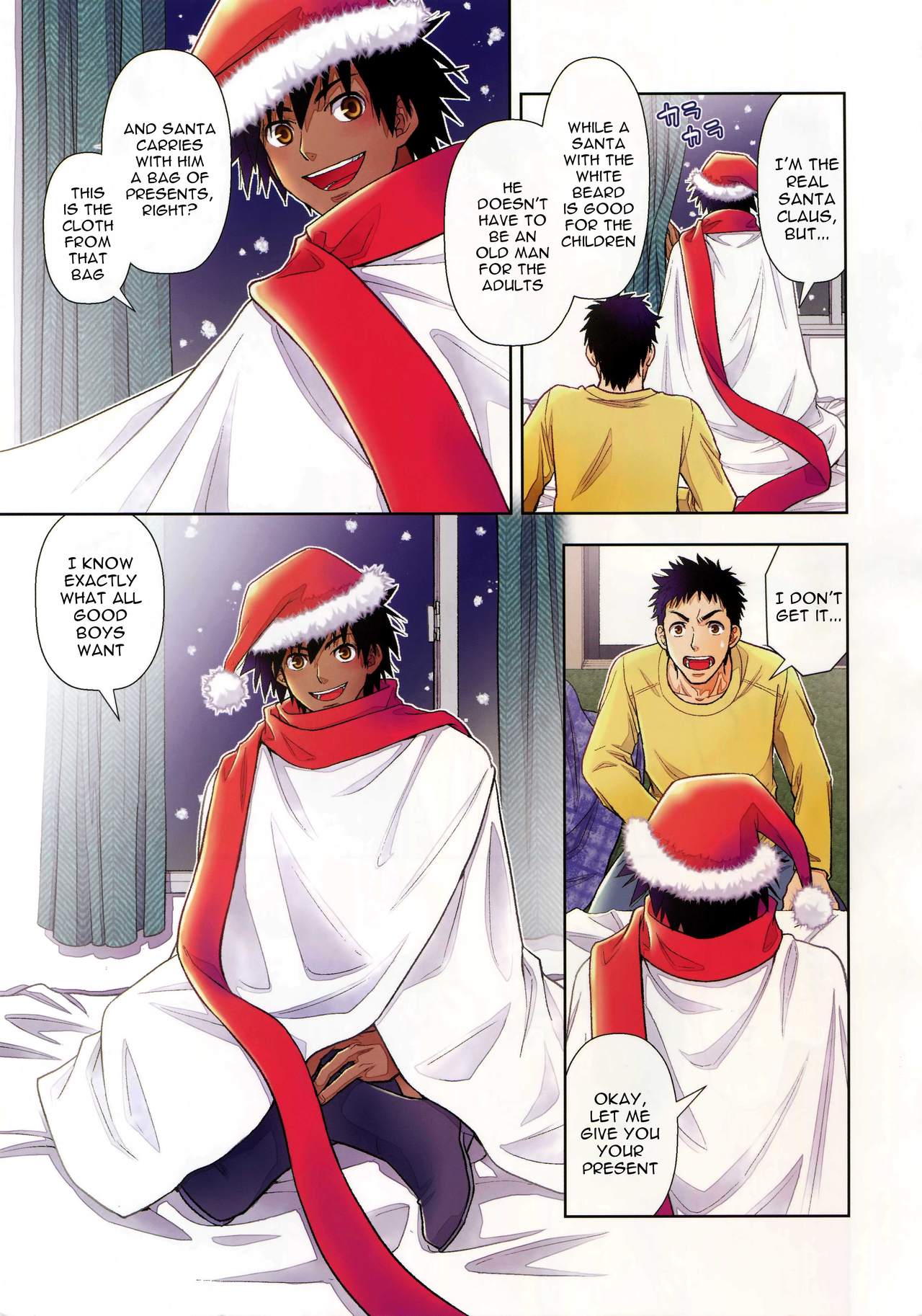 (C91) [Kasshoku Waisei (YANAGI)] Santa ga Yoru ni Kuru Wake | Why Santa Comes at Night [English] [alparslan] page 4 full
