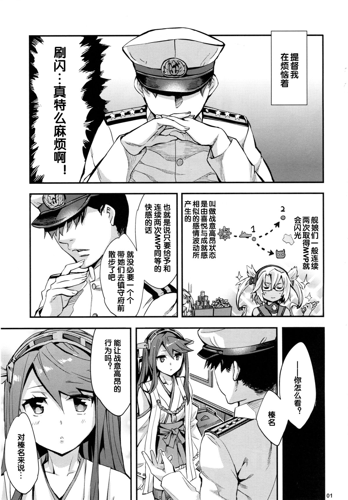 (C85) [Clover Kai (Emua)] Kouyou + Gunkan (Kantai Collection -KanColle-) [Chinese] [黑街汉化组] page 3 full