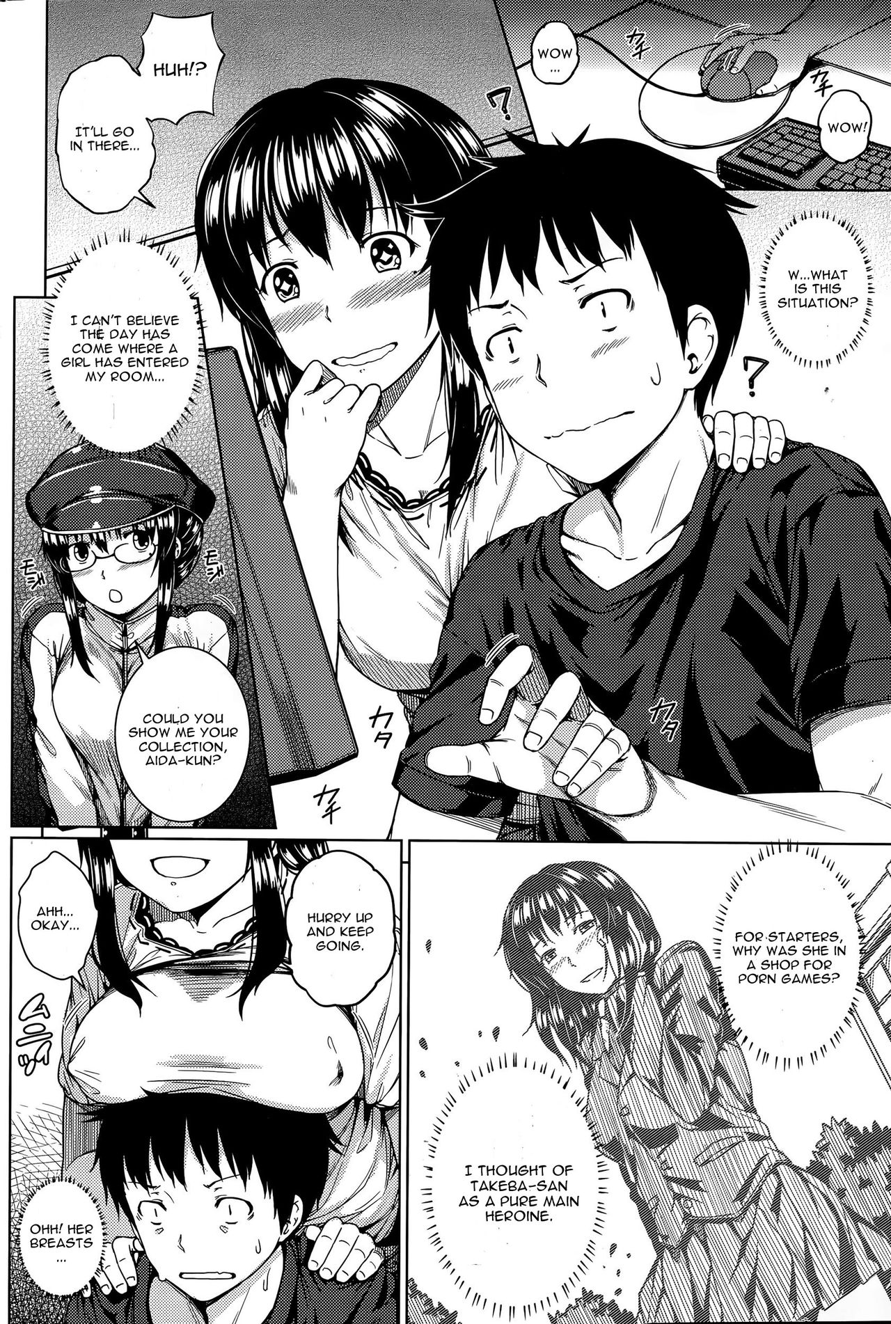 [Saji-pen] Kanojo Ha H Na Game Nou (COMIC Penguin Club Sanzokuban 2015-09) [English] [CGrascal] page 4 full