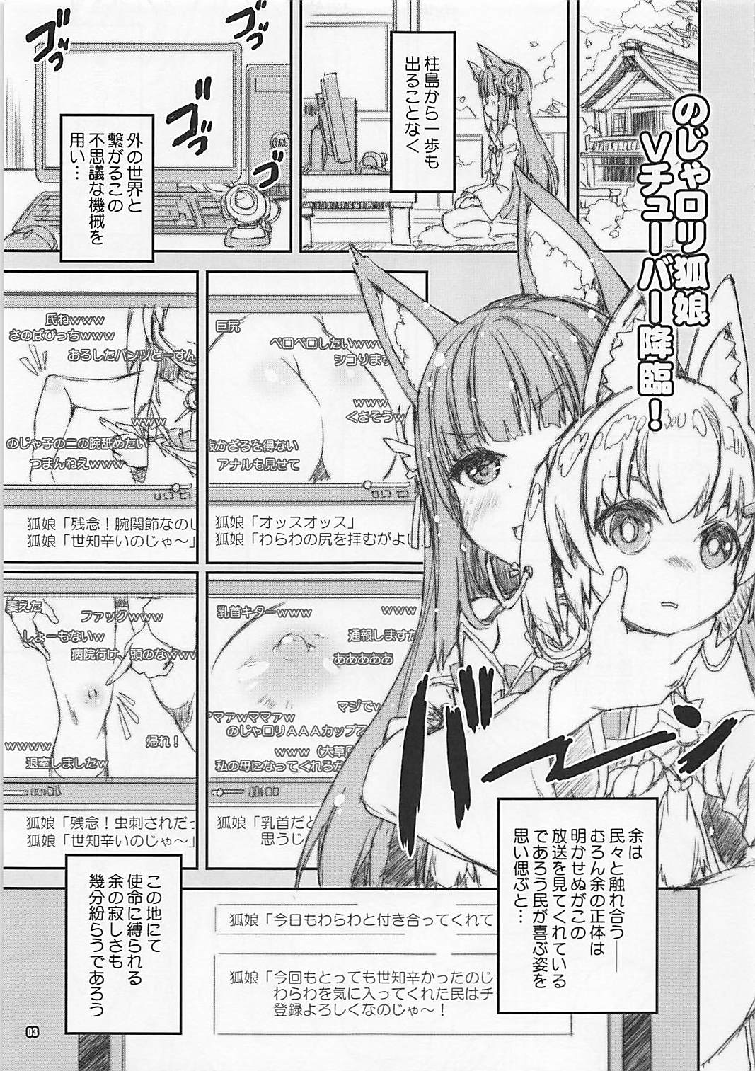 (SC2018 Summer) [Magic Private Eye (Mitsuki Mantarou)] Virtual Noja Loli Kitsune Musume Choudokyuu Senkan Nagato (Azur Lane, Kantai Collection -KanColle-) page 3 full