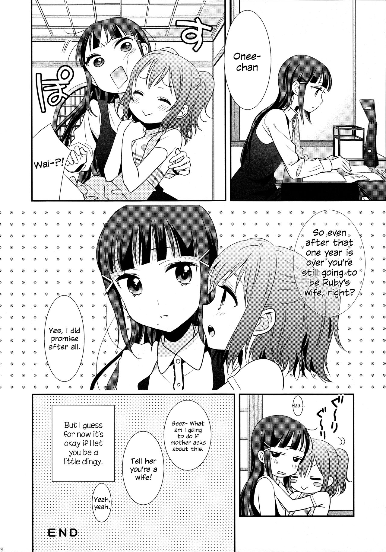 (Bokura no Love Live! 13) [Sweet Pea (Ooshima Tomo)] Kurosawa Shimai no Katei no Jijou | State of Affairs in The Kurosawa Sister’s Family Home (Love Live! Sunshine!!) [English] page 28 full