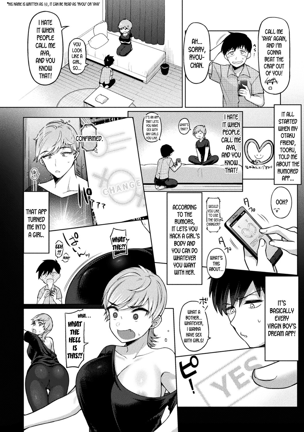 [F Mushoku] Reversible H (Bessatsu COMIC Unreal Bishoujo Hacking ~ Hatsujou Sasetari Ayatsuttari Hyoui Nyotaika Shitari!? Vol. 2) [English] [desudesu] [Digital] page 2 full