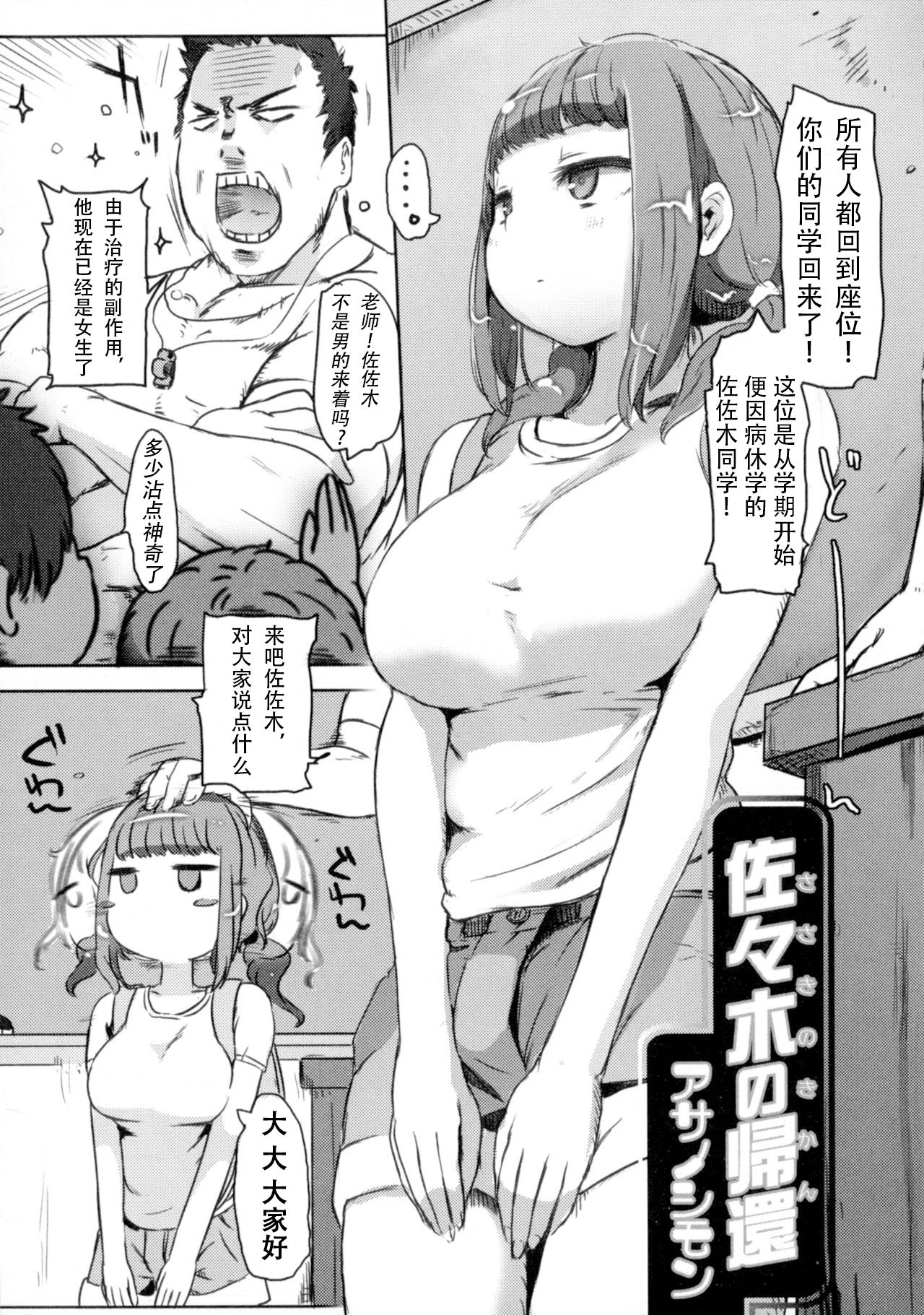 [Asano Shimon] Sasaki no Kikan (Nyotaika Dynamites! 6) [Chinese] [观星能治颈椎病个人渣翻] page 2 full