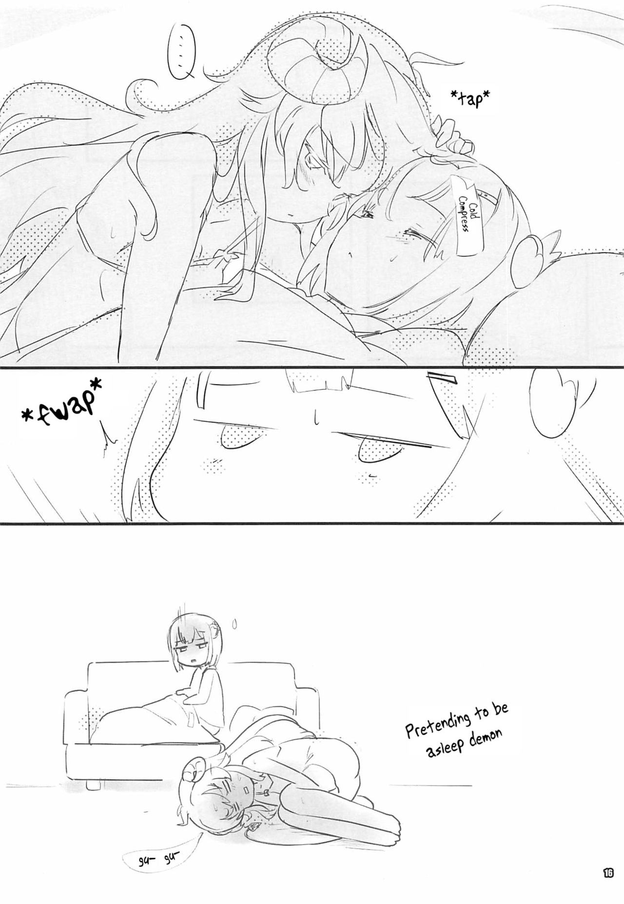 (COMIC1☆16) [Magic Private Eye, korokoro koronP (Mitsuki Mantarou, Fujiwara Warawara)] Iyarashi Mazoku (Machikado Mazoku) [English] [tabibit0] page 15 full